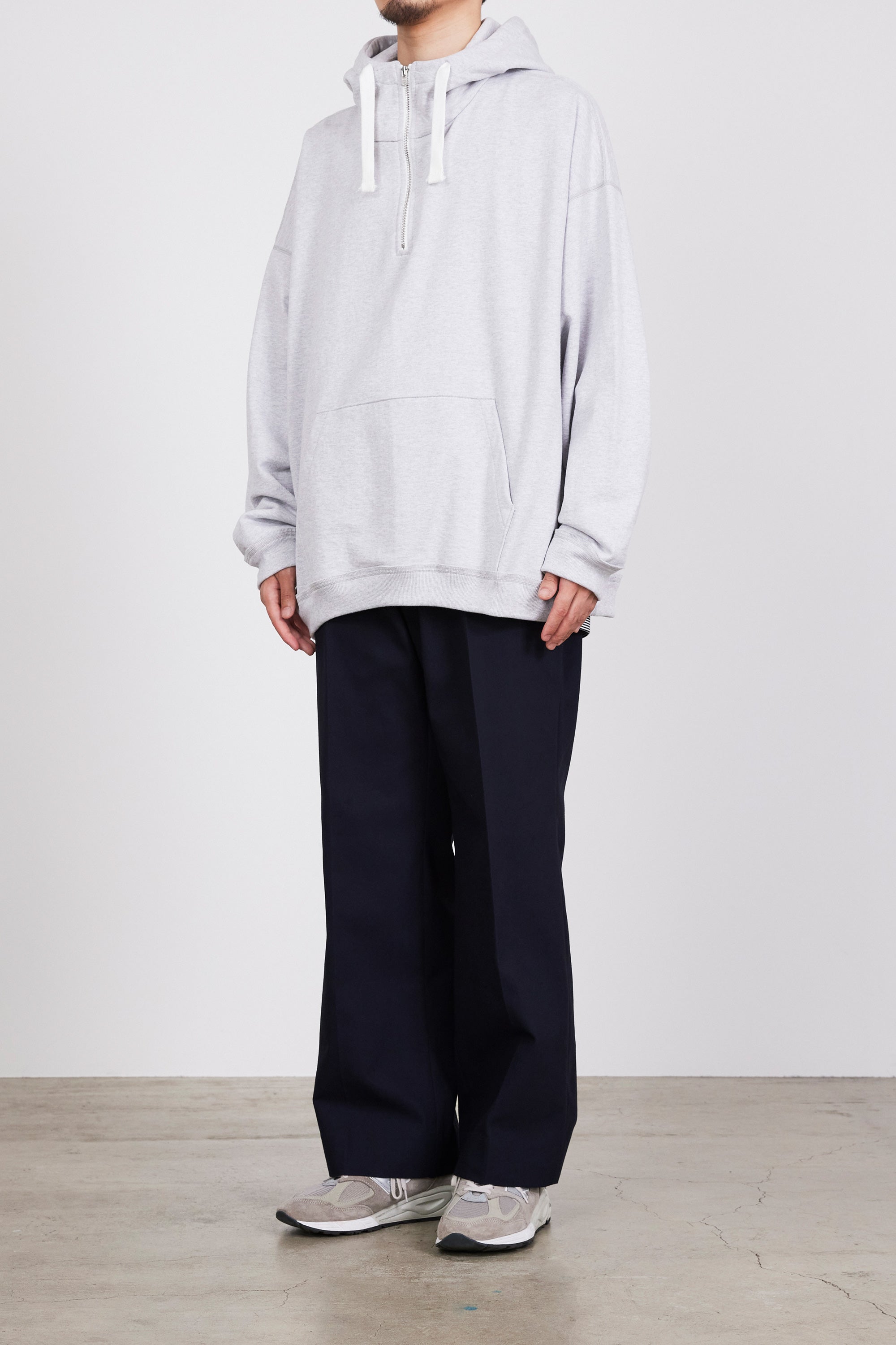 オーガニックコットンサバイバルクロス / フラットフロントフレアトラウザーズ, Navy