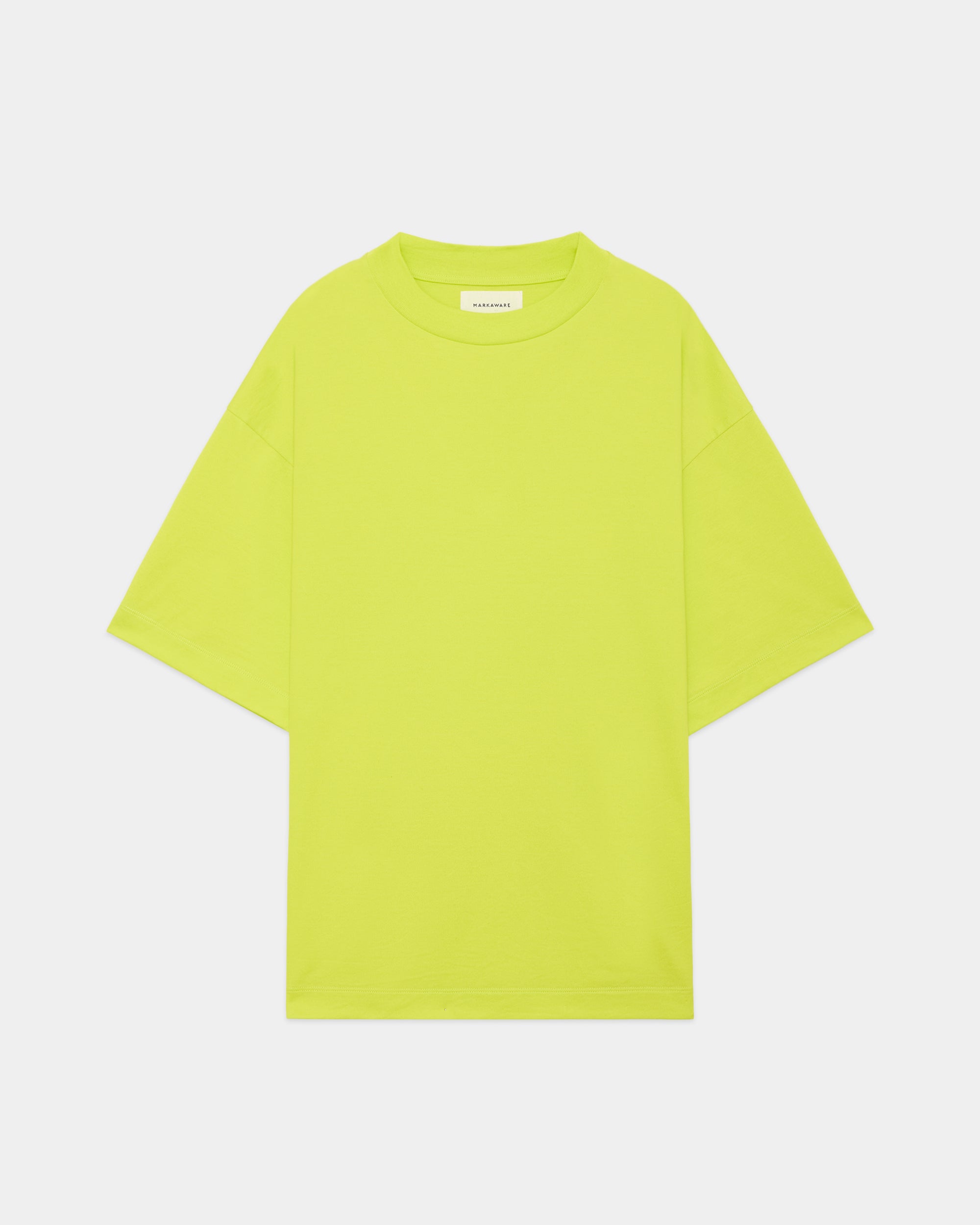 オーガニックペルーピマ60/2天竺 / モックネックTee, Lime