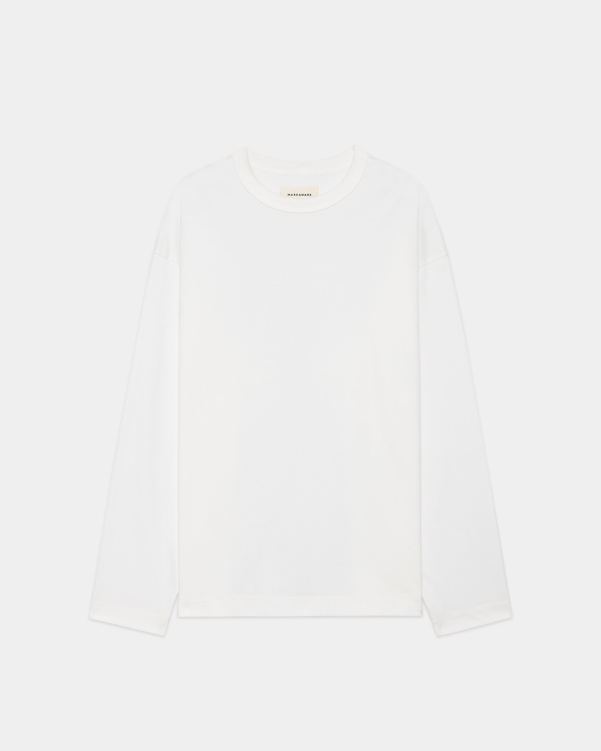 オーガニックGIZA 60/3 サバイバル天竺 / コンフォートフィットL/S Tee, White