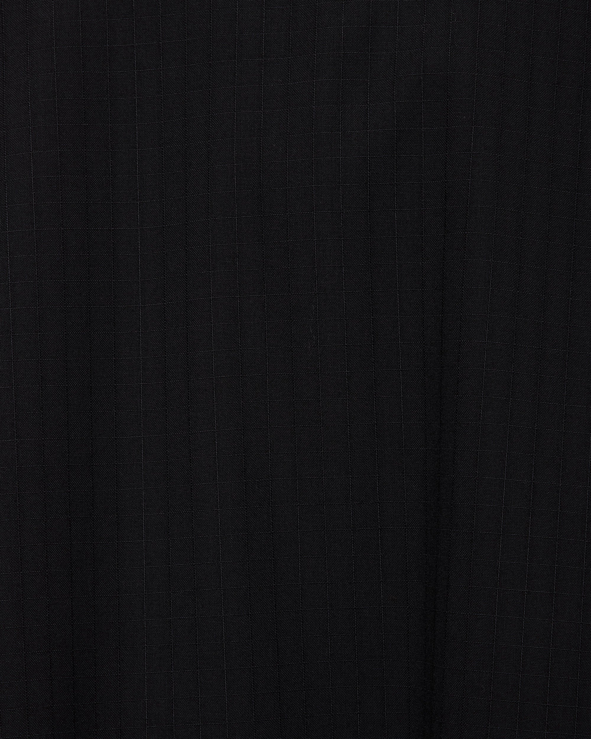 2/60 ウールリップストップ / ハーフジップトラックジャケット, Black