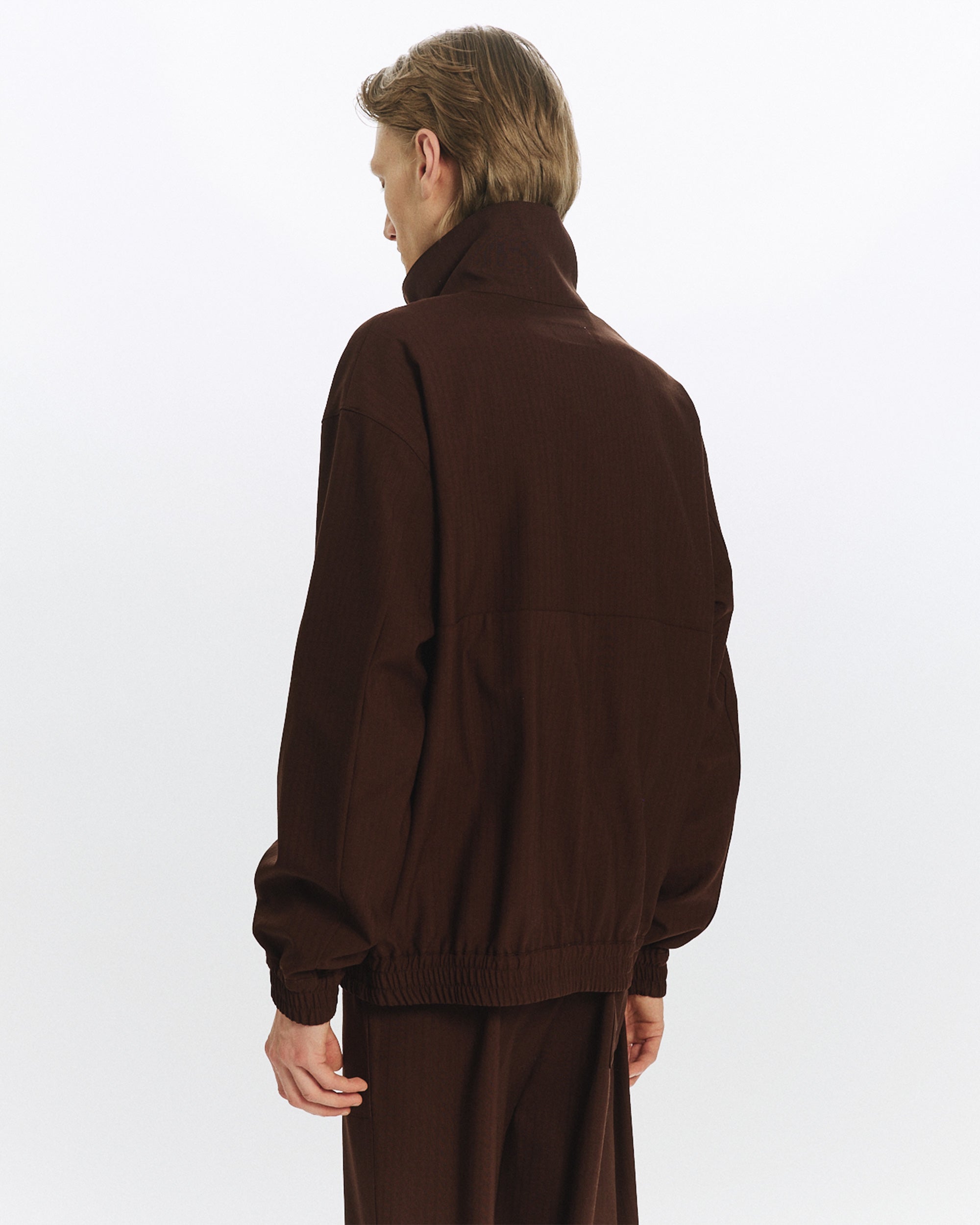 2/60 ウールリップストップ / ハーフジップトラックジャケット, Olive Drab