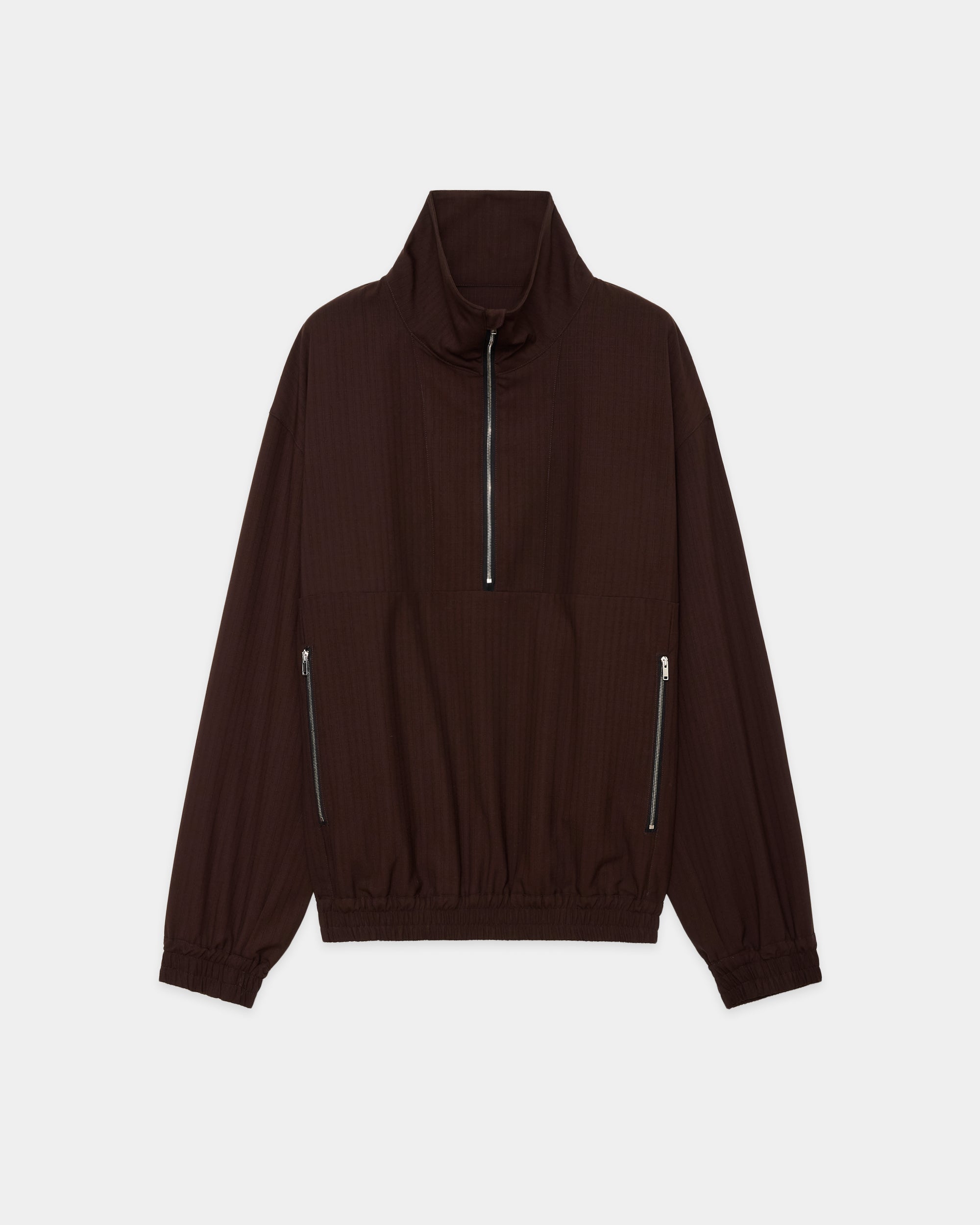 2/60 ウールリップストップ / ハーフジップトラックジャケット, Olive Drab