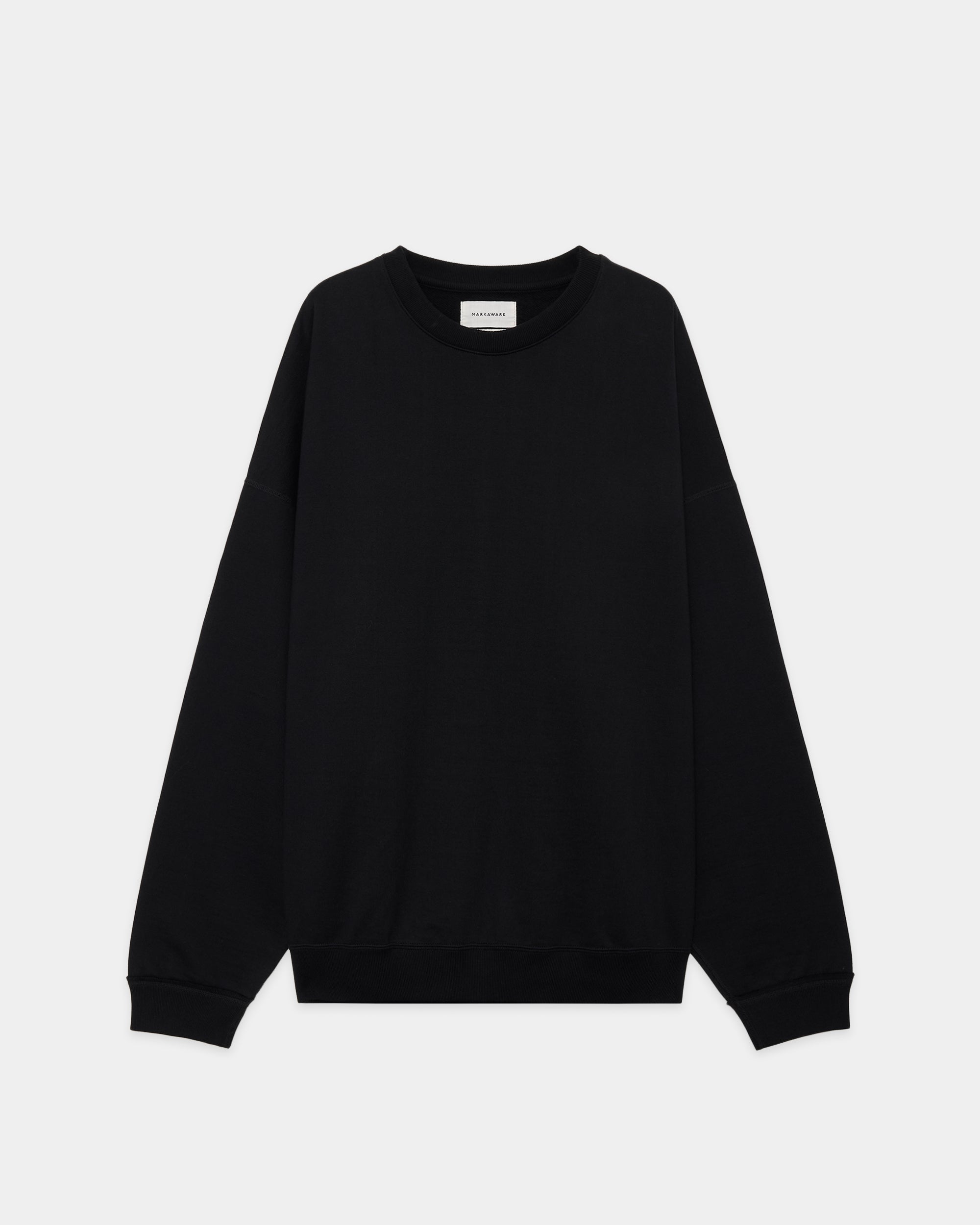 オーガニックコットンヘビー吊裏毛 / ヒュージスウェット, Black