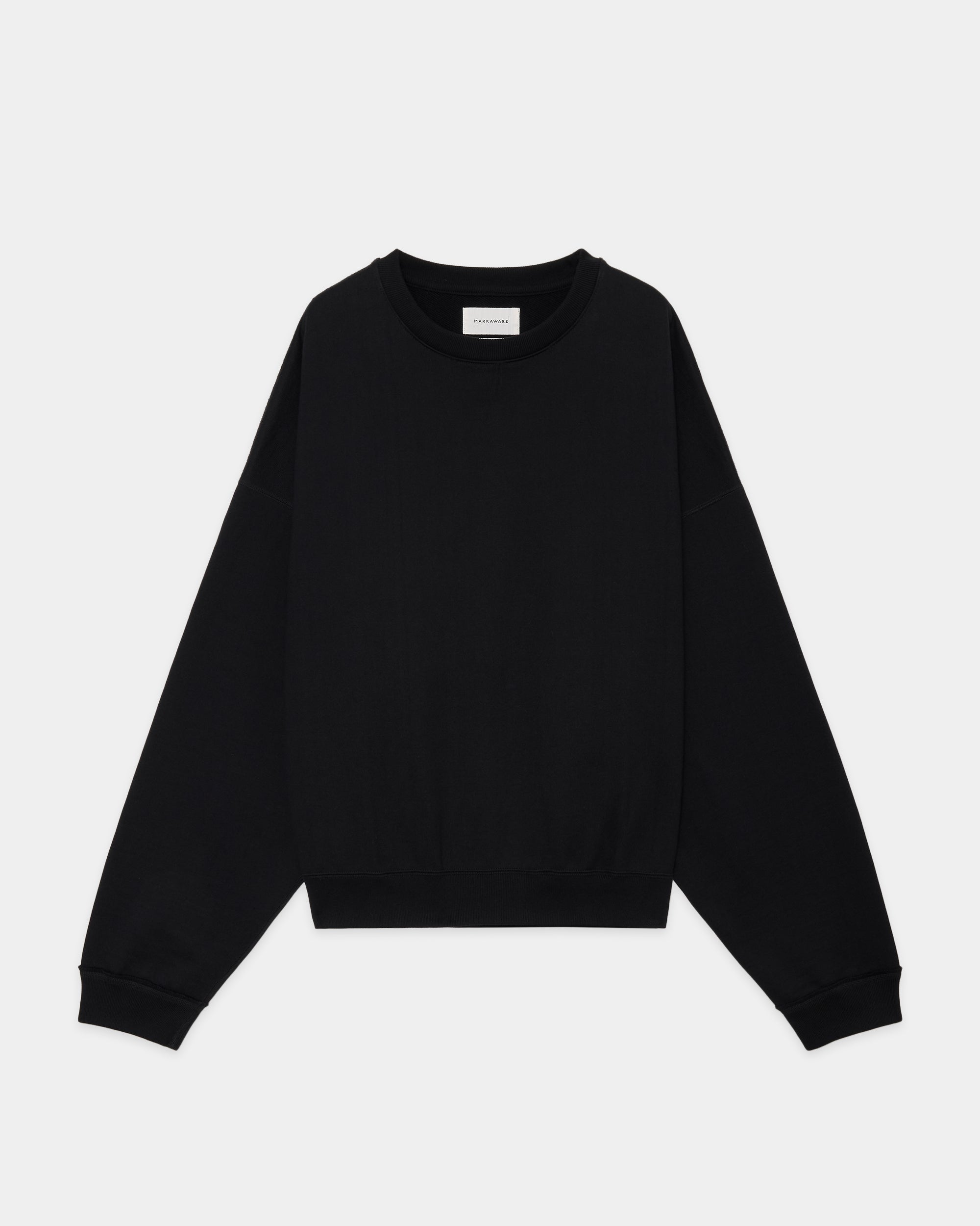 オーガニックコットンヘビー吊裏毛 / ヒュージスウェットショート, Black