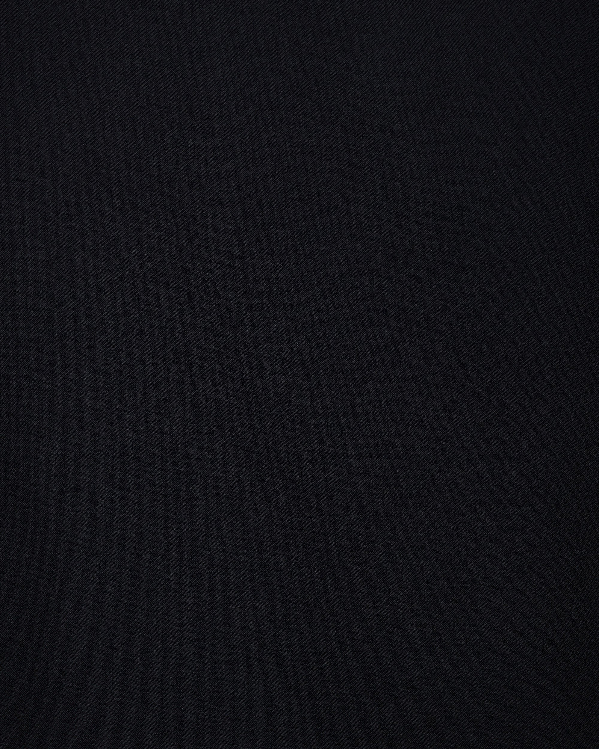 2/80 オーガニックウールヴィエラ / ハーフジップサービスジャケット, Black