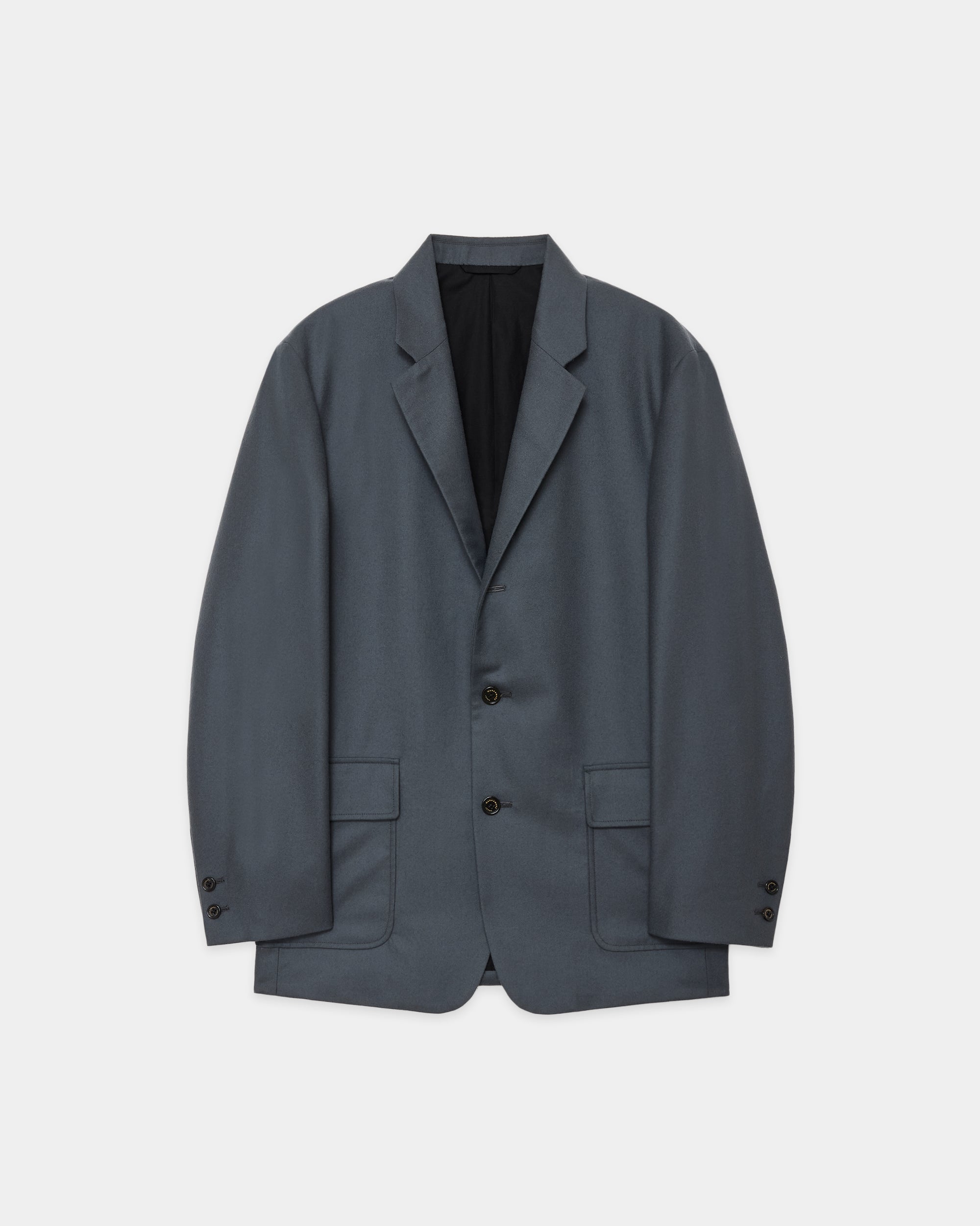 2/80 オーガニックウールフランネル / ブレザー, Forest Gray