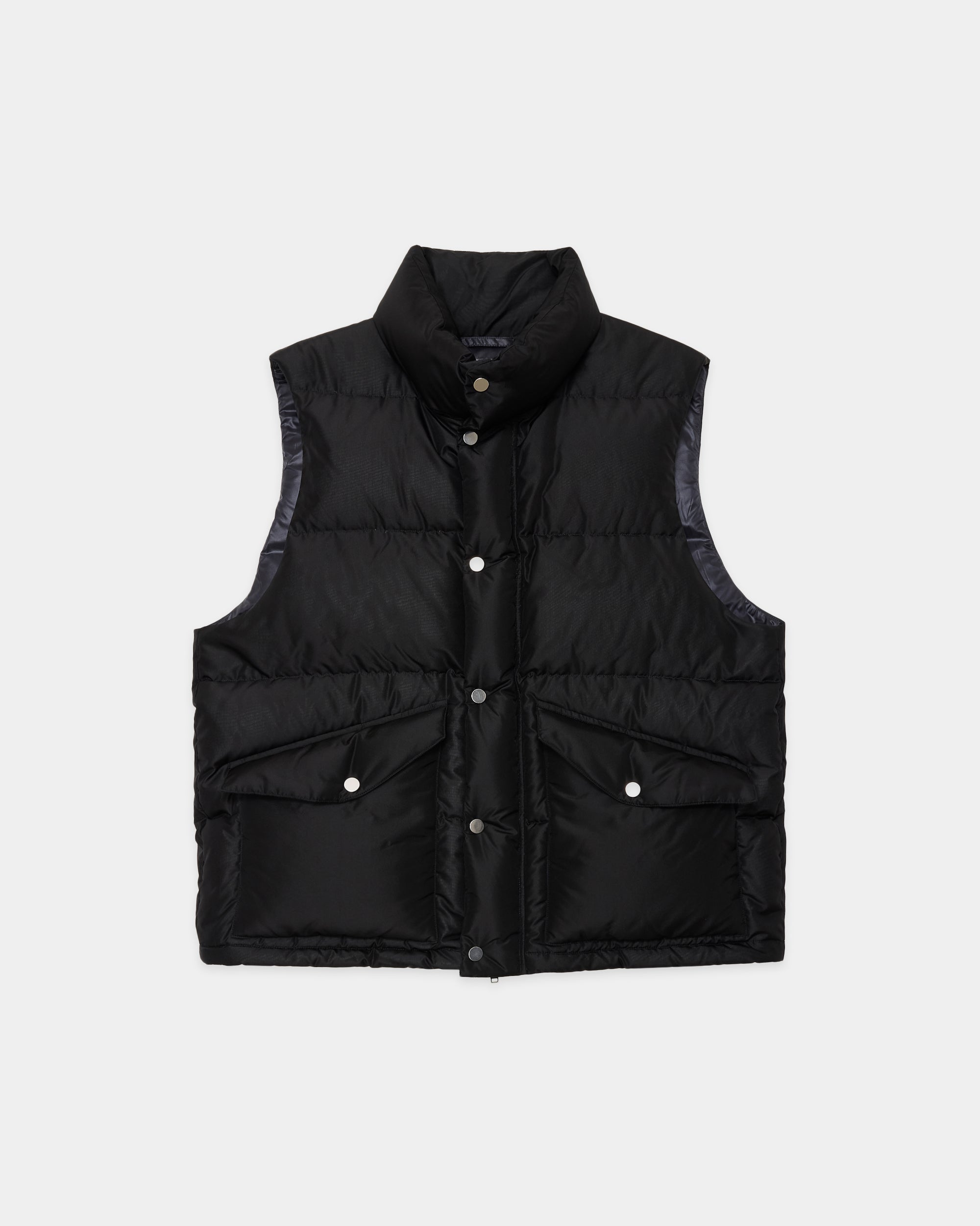 シルクタフタ / シルクダウンベスト, Black