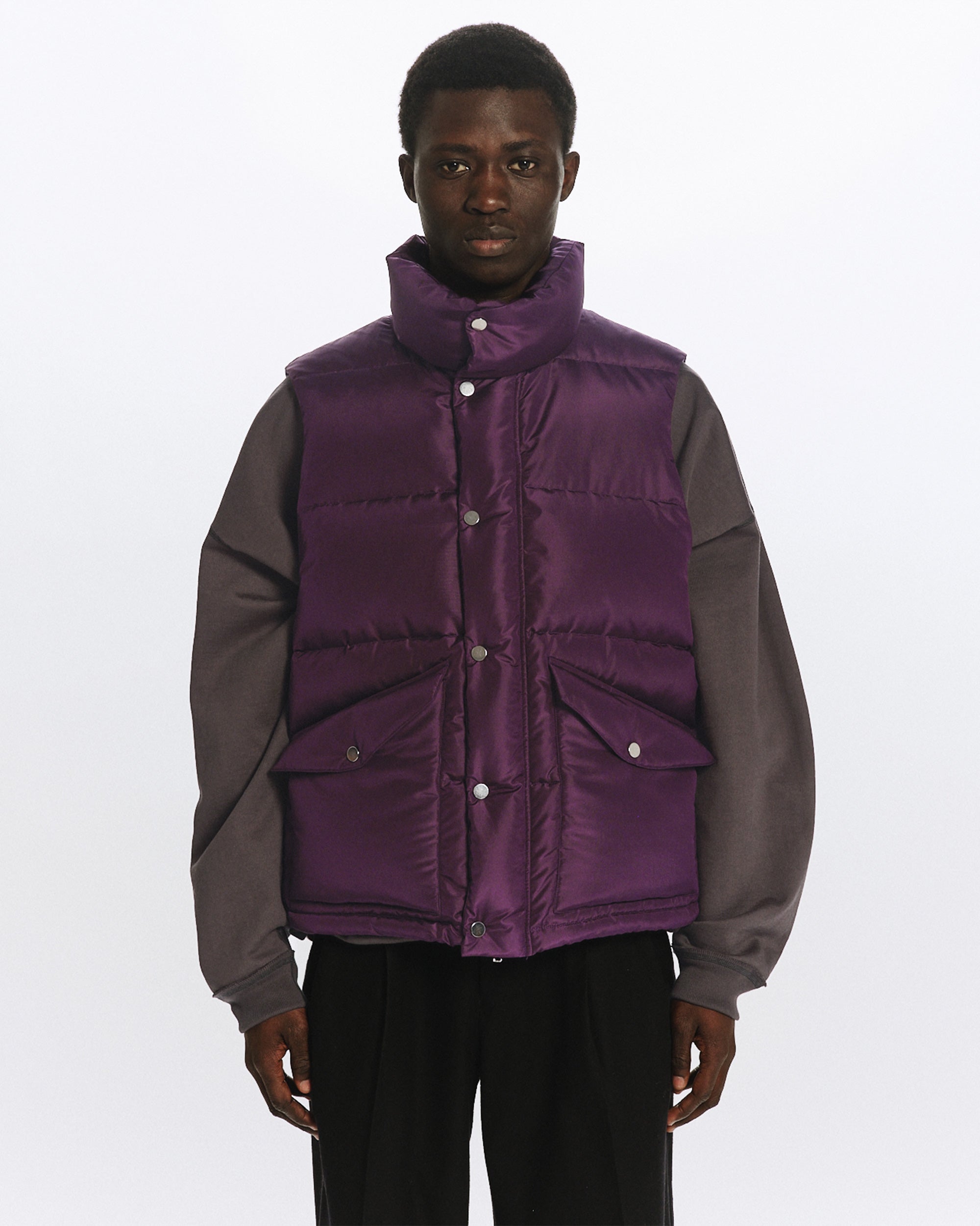 シルクタフタ / シルクダウンベスト, Purple