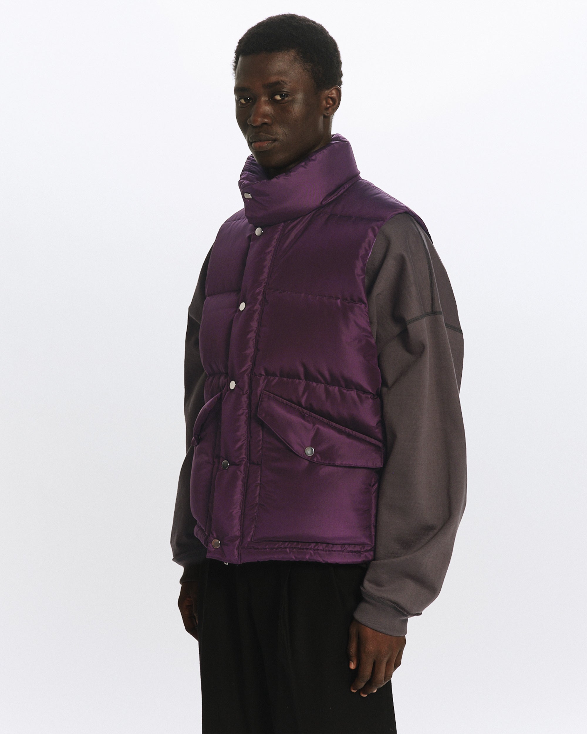 シルクタフタ / シルクダウンベスト, Purple