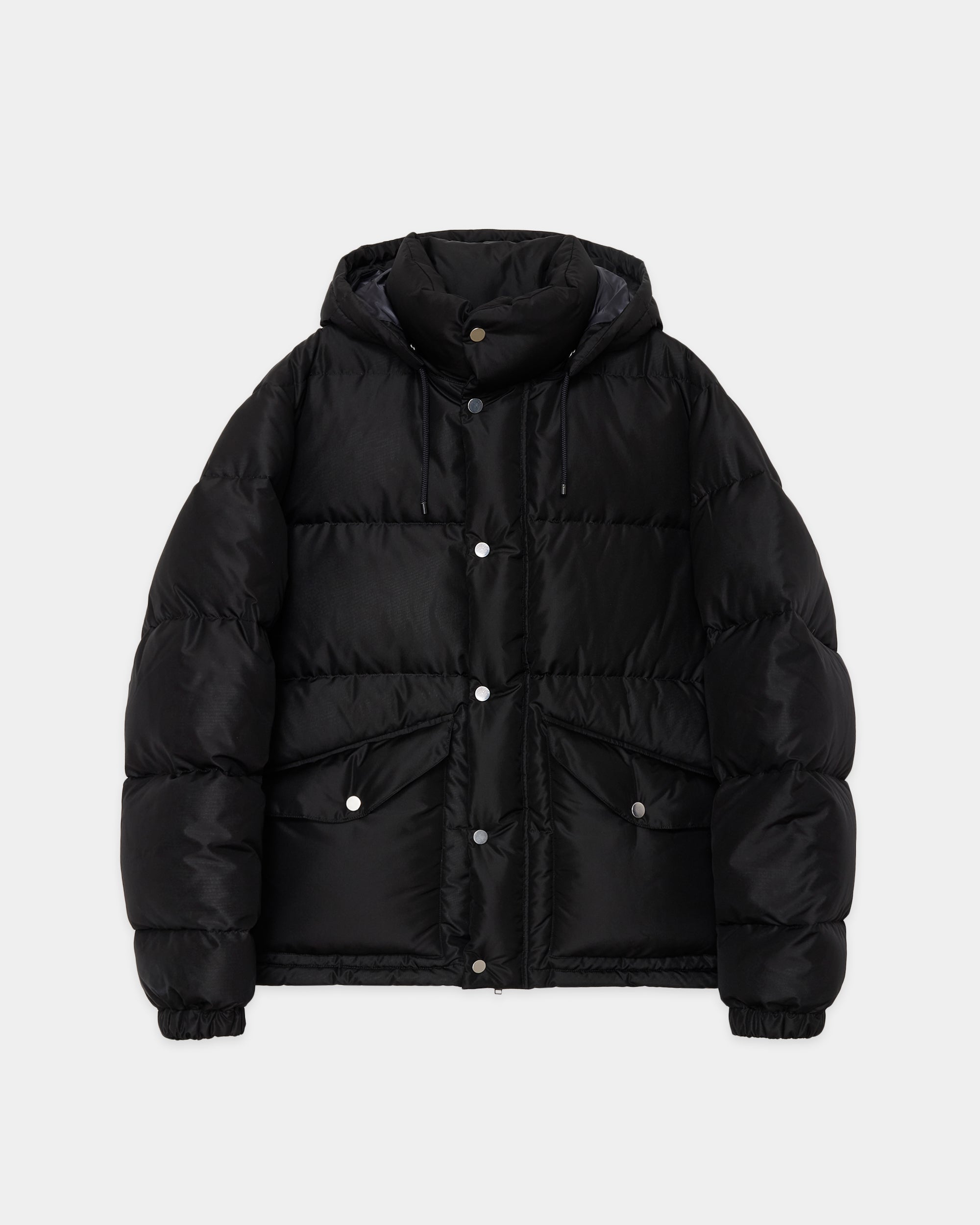 シルクタフタ / シルクダウンパーカー, Black