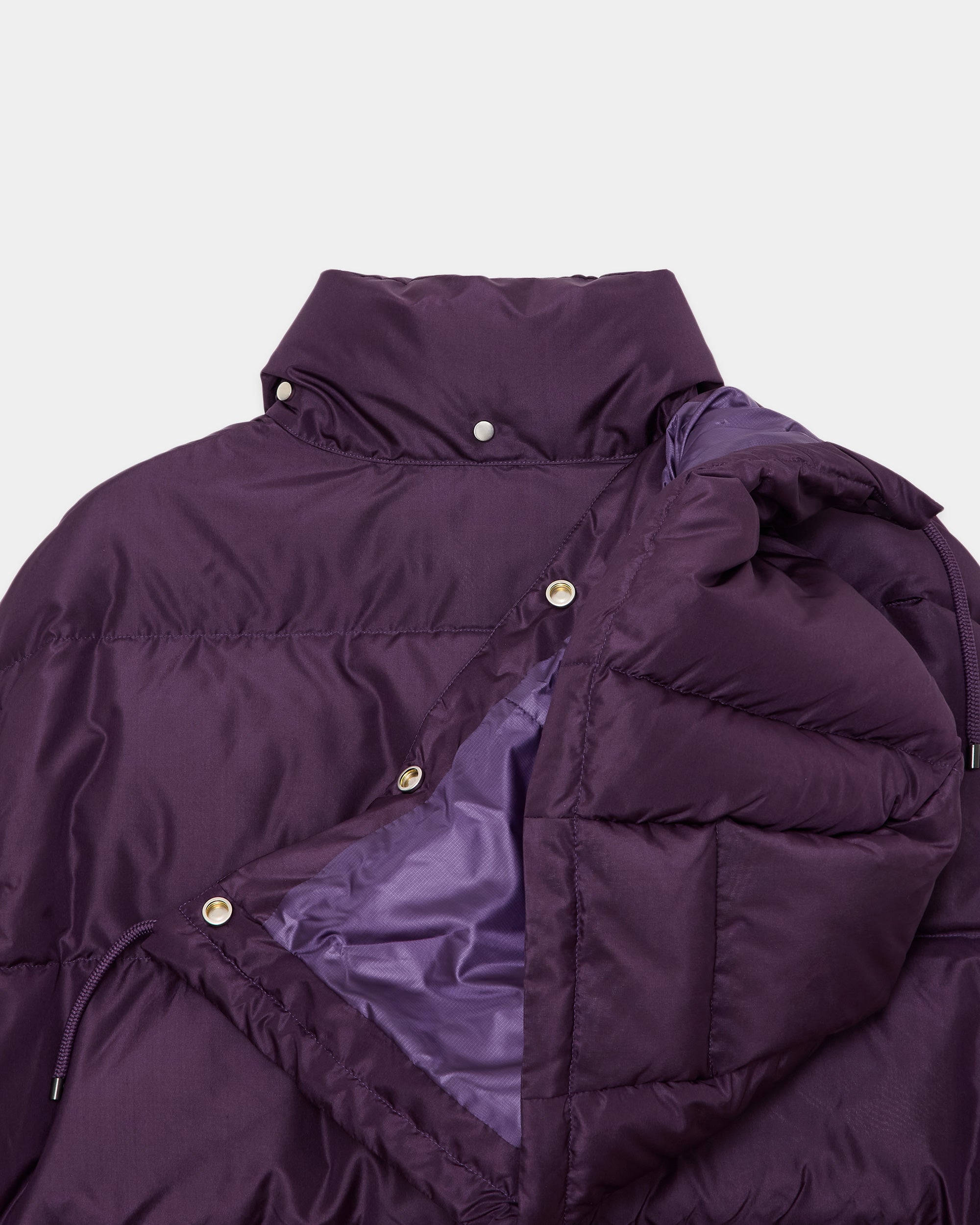 シルクタフタ / シルクダウンパーカー, Purple