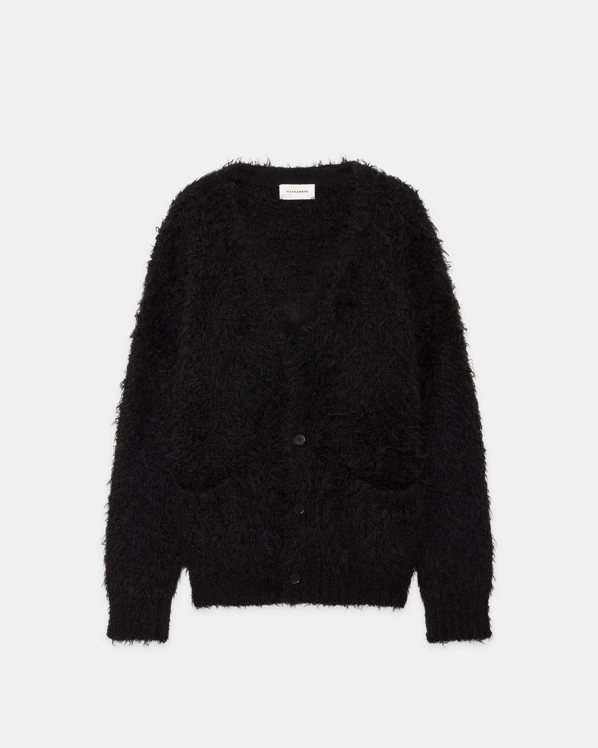 ナチュラルカラーアルパカ / アルパカファーカーディガン, Natural Black