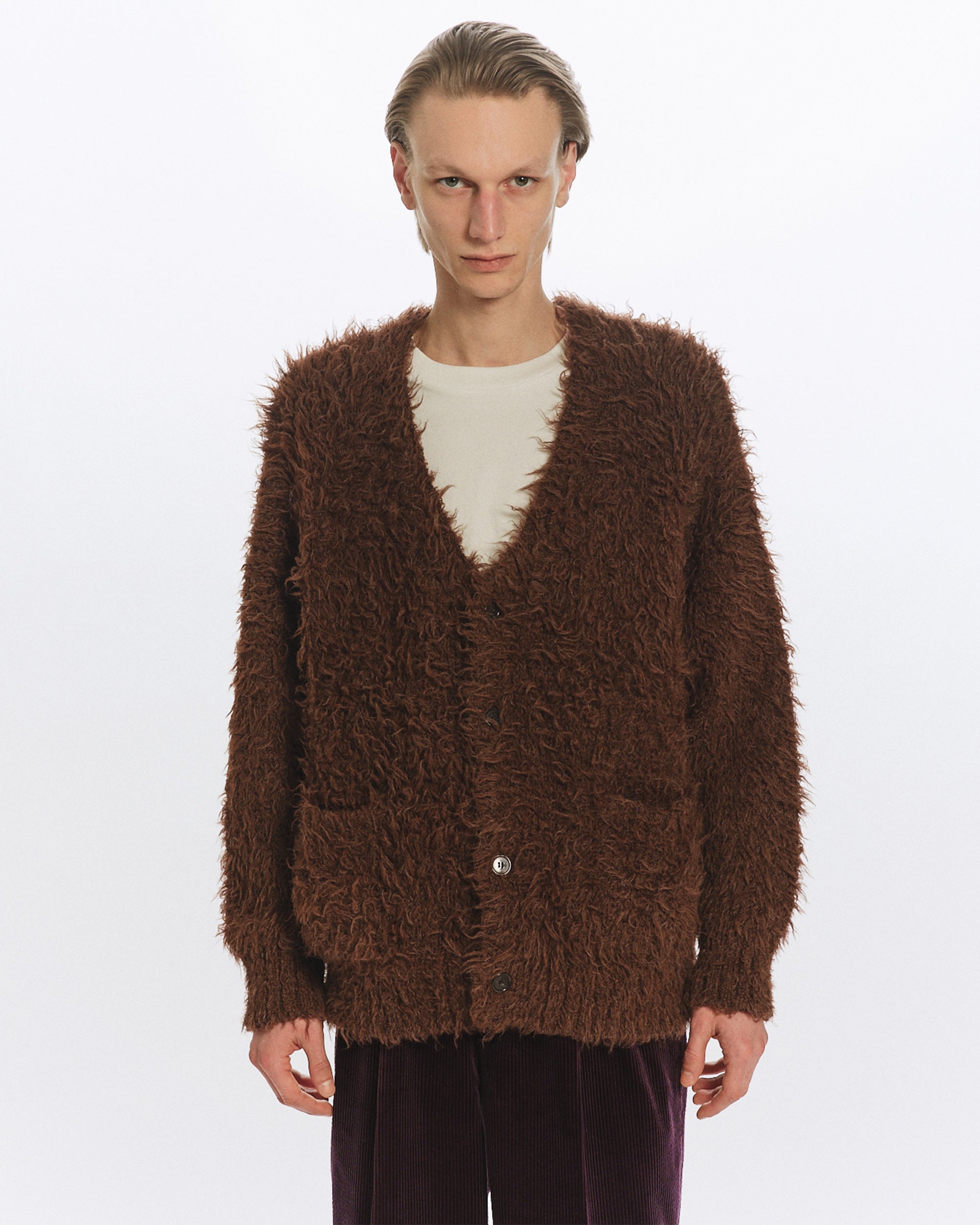 ナチュラルカラーアルパカ / アルパカファーカーディガン, Natural Brown