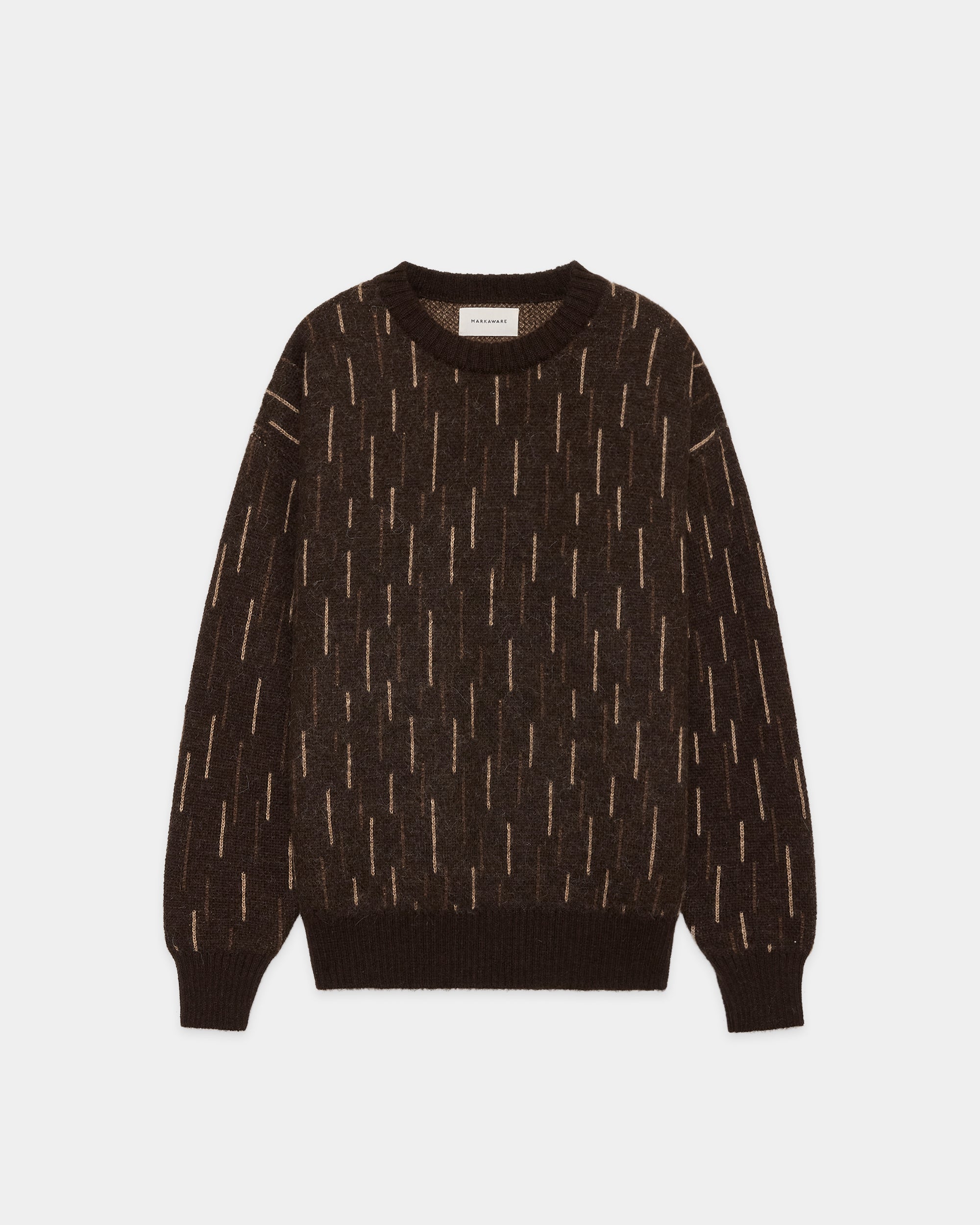 ナチュラルカラーアルパカ / レインドロップパターンジャンパー, Natural Brown Mix