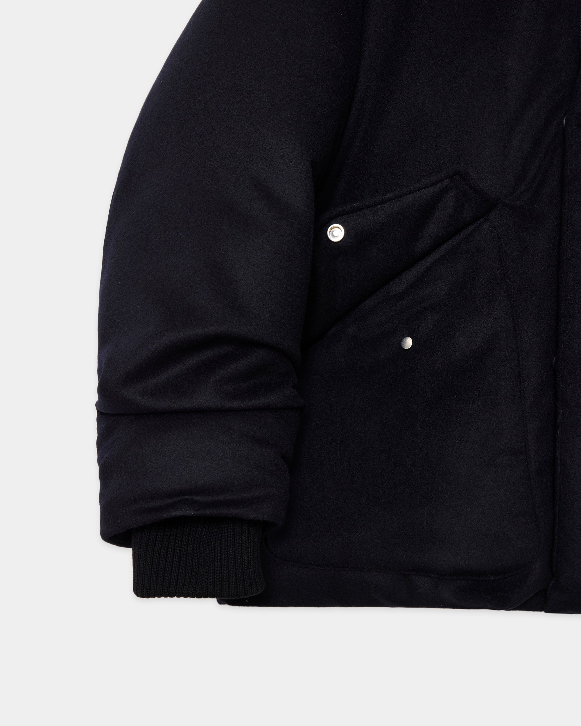 カシミヤフランネル / カシミヤダウンジャケット, D Navy