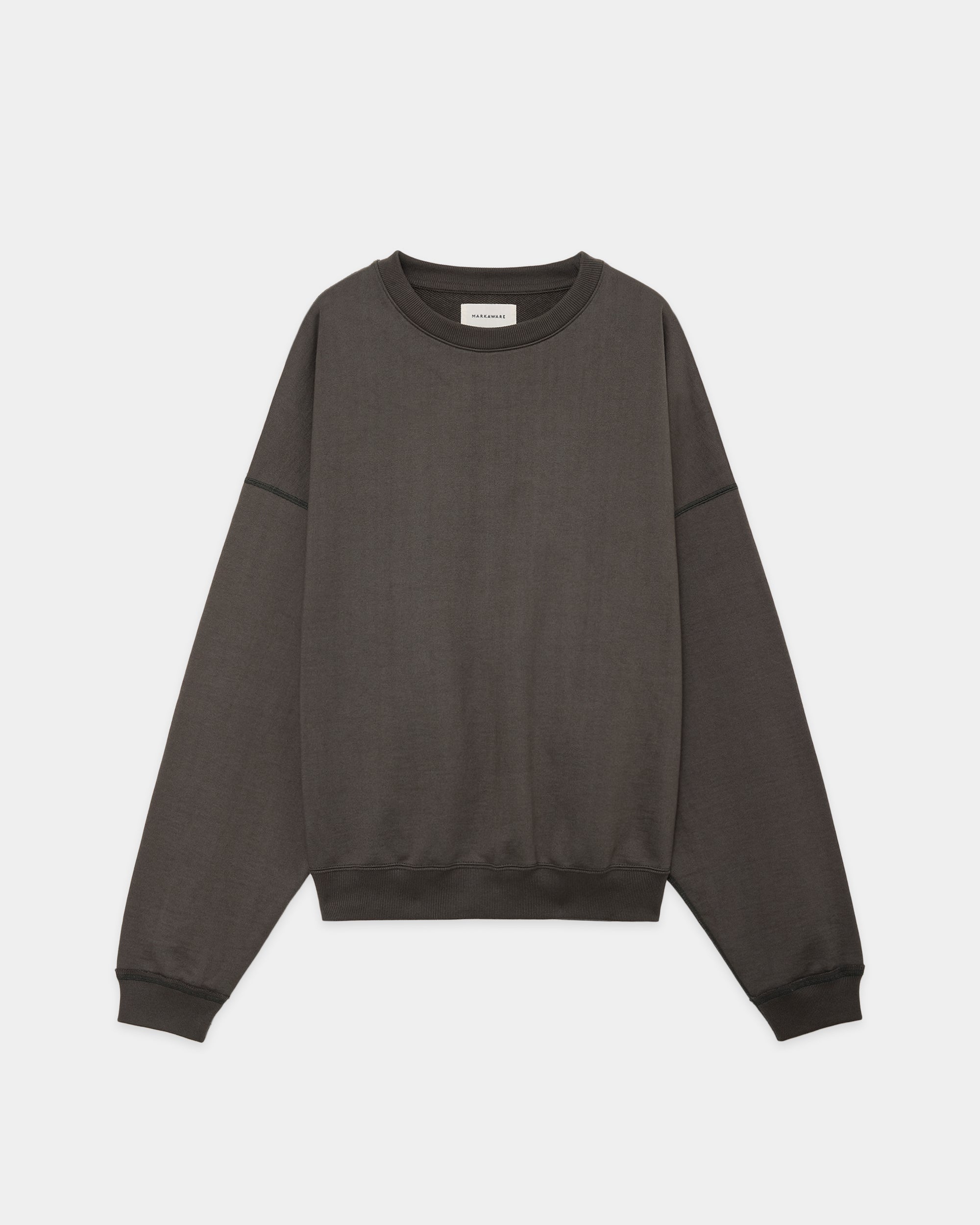 オーガニックコットンヘビー吊裏毛 / ヒュージショートスウェット, Charcoal