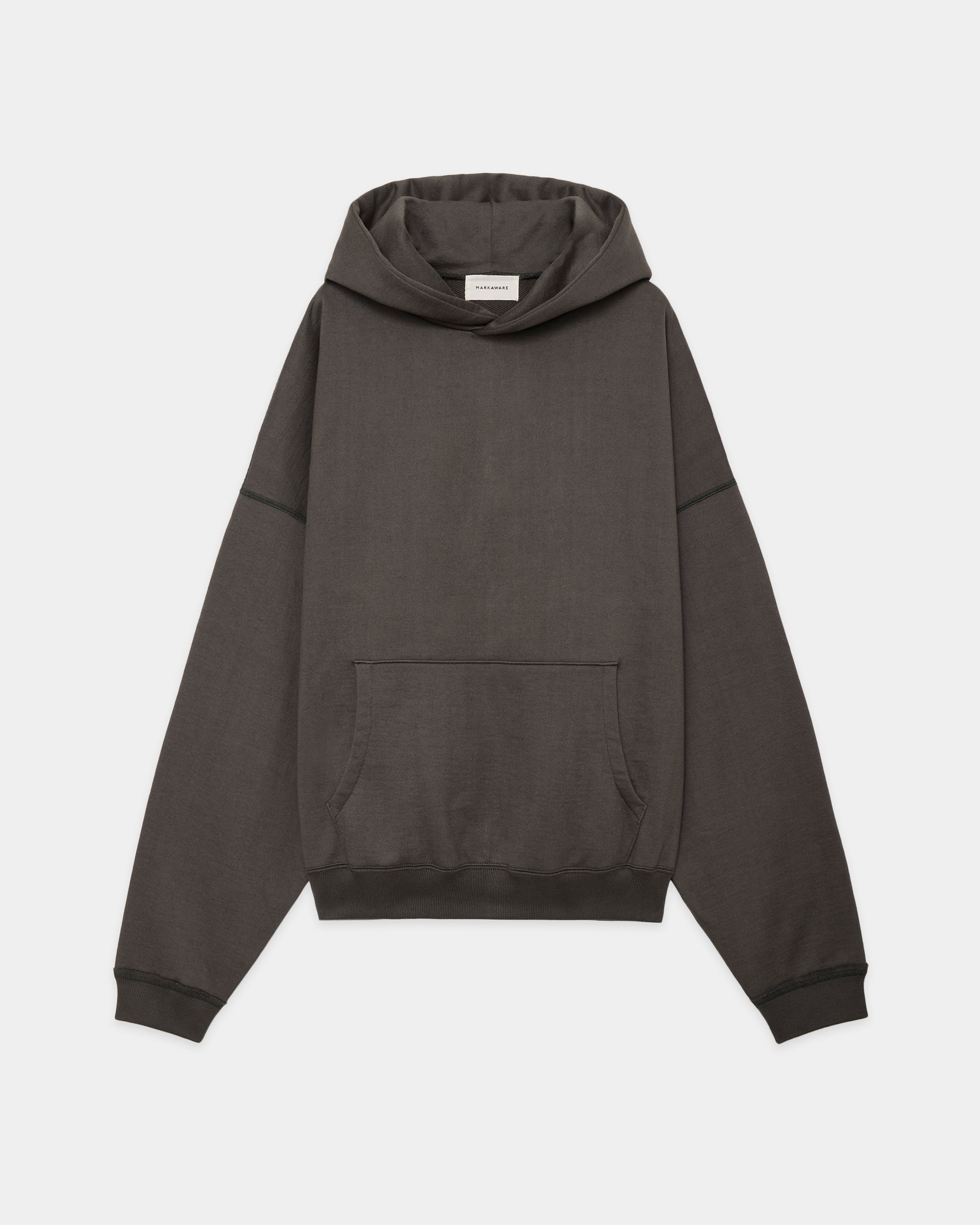 オーガニックコットンヘビー吊裏毛 / ヒュージショートパーカー, Charcoal