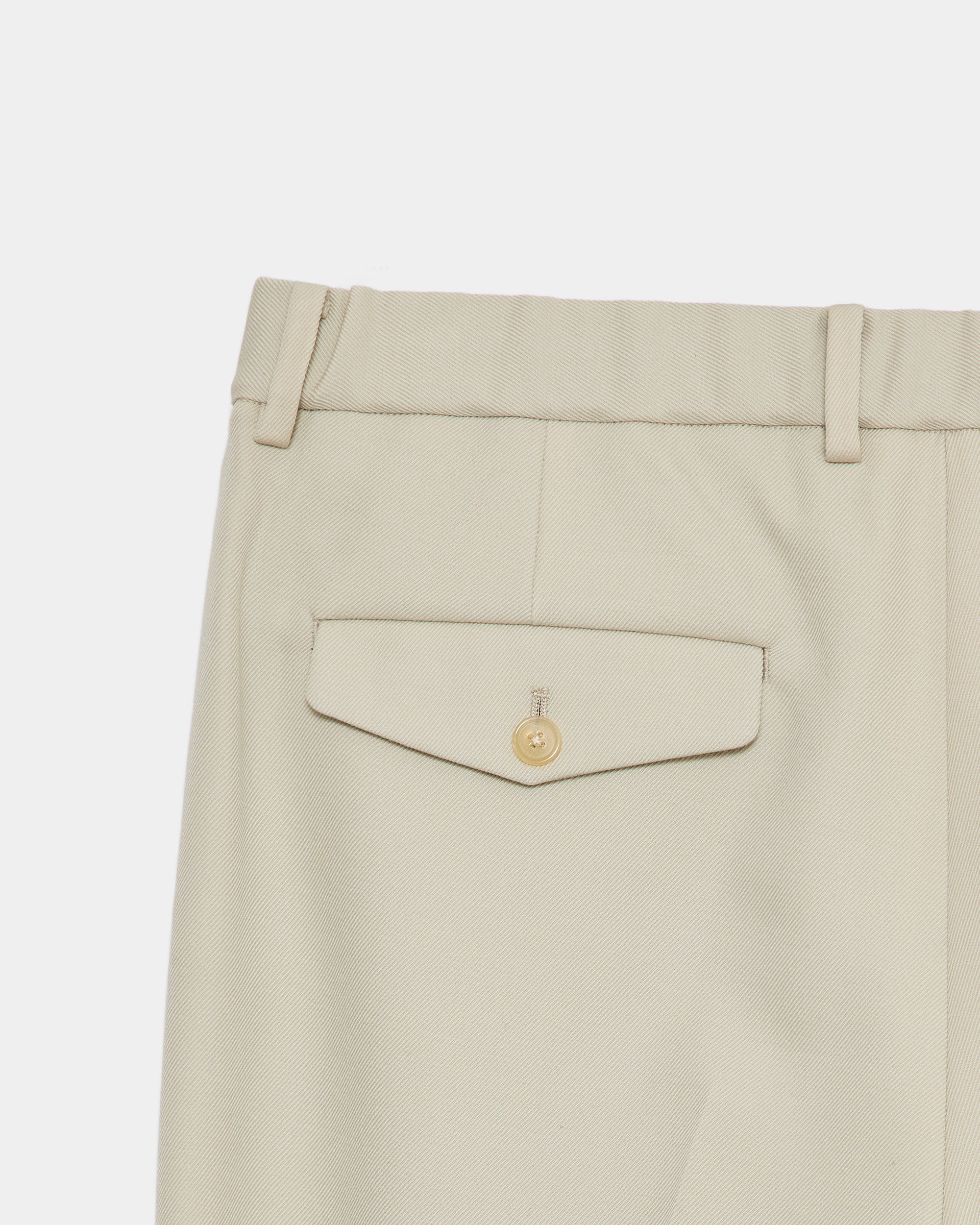 ポルワース3/2ハードツイル / ダブルプリーテッドセミイージートラウザーズ, Greige