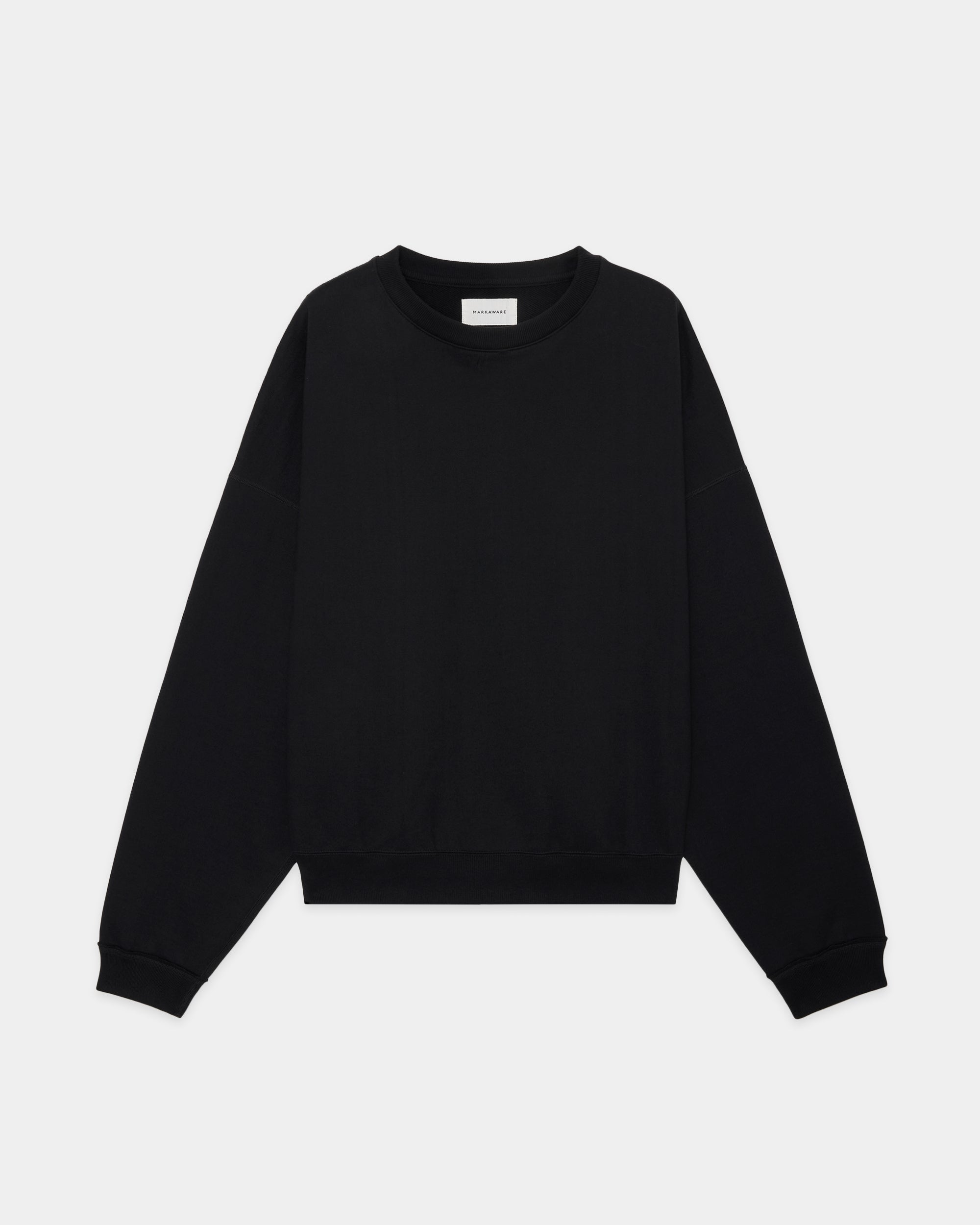 オーガニックコットンヘビー吊裏毛 / ヒュージスウェットショート, Black