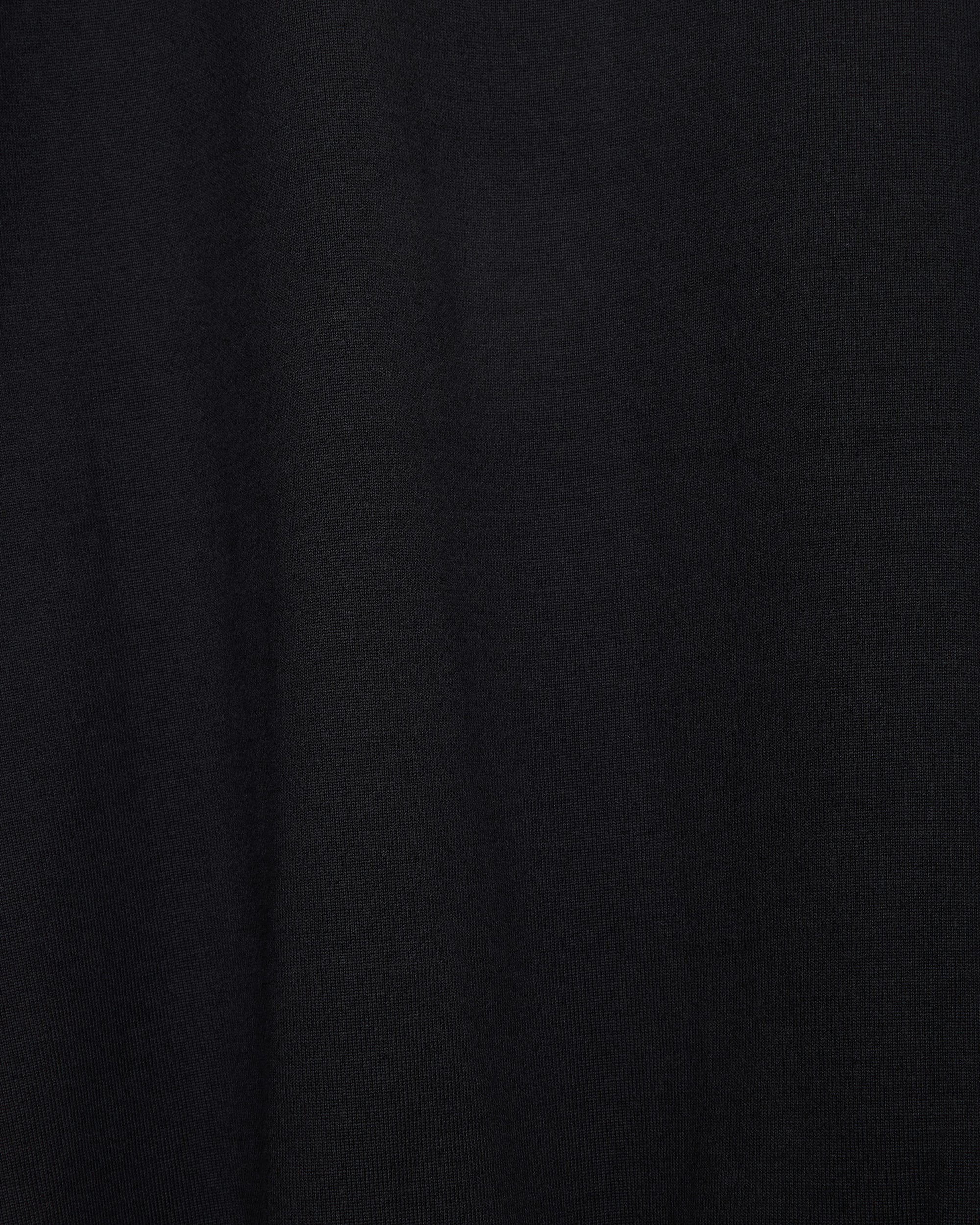 オーガニックコットンヘビー吊裏毛 / ハーフジップポロヒュージスウェット, Black