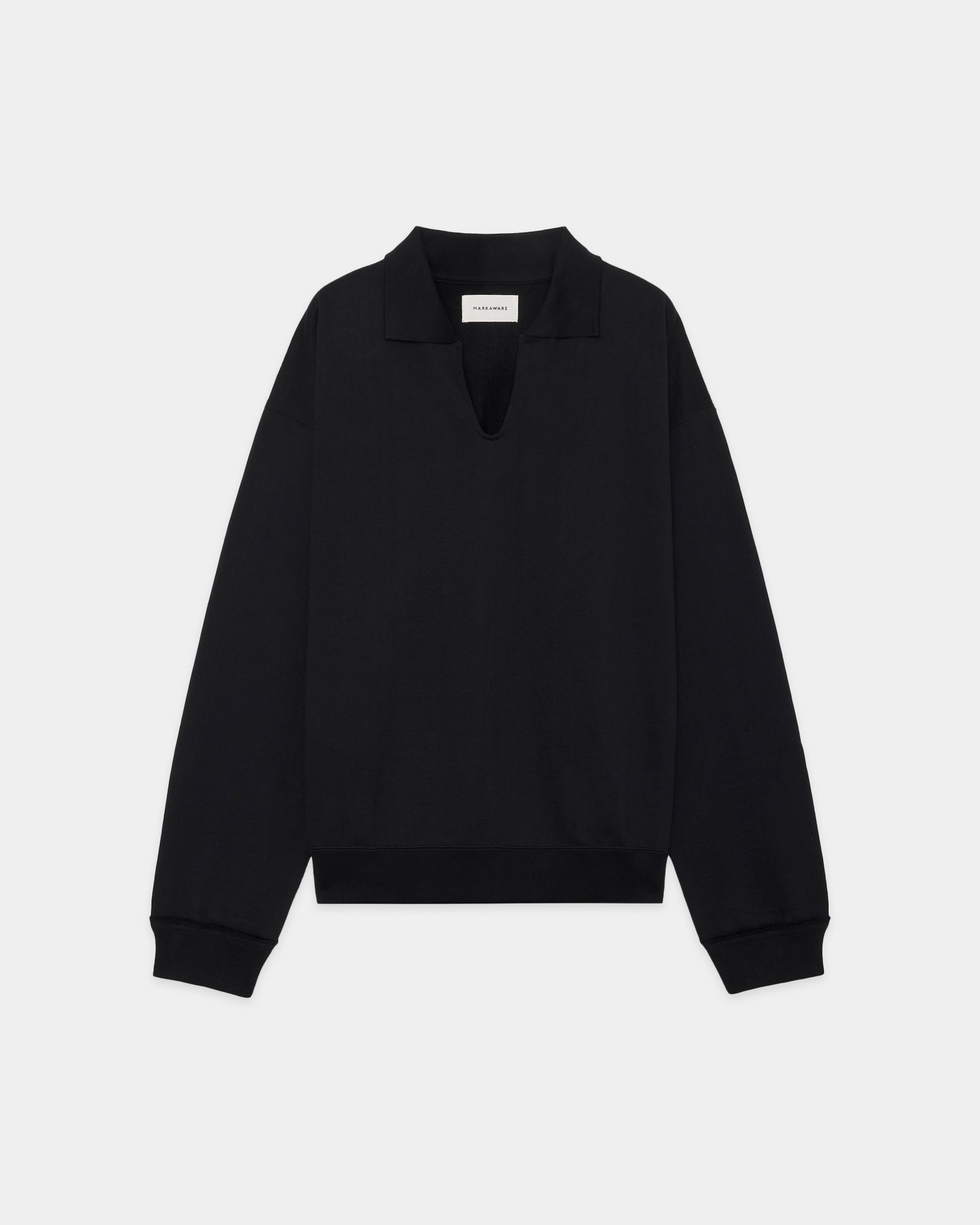 オーガニックコットンヘビー吊裏毛 / スキッパーコンフォートスウェット, Black