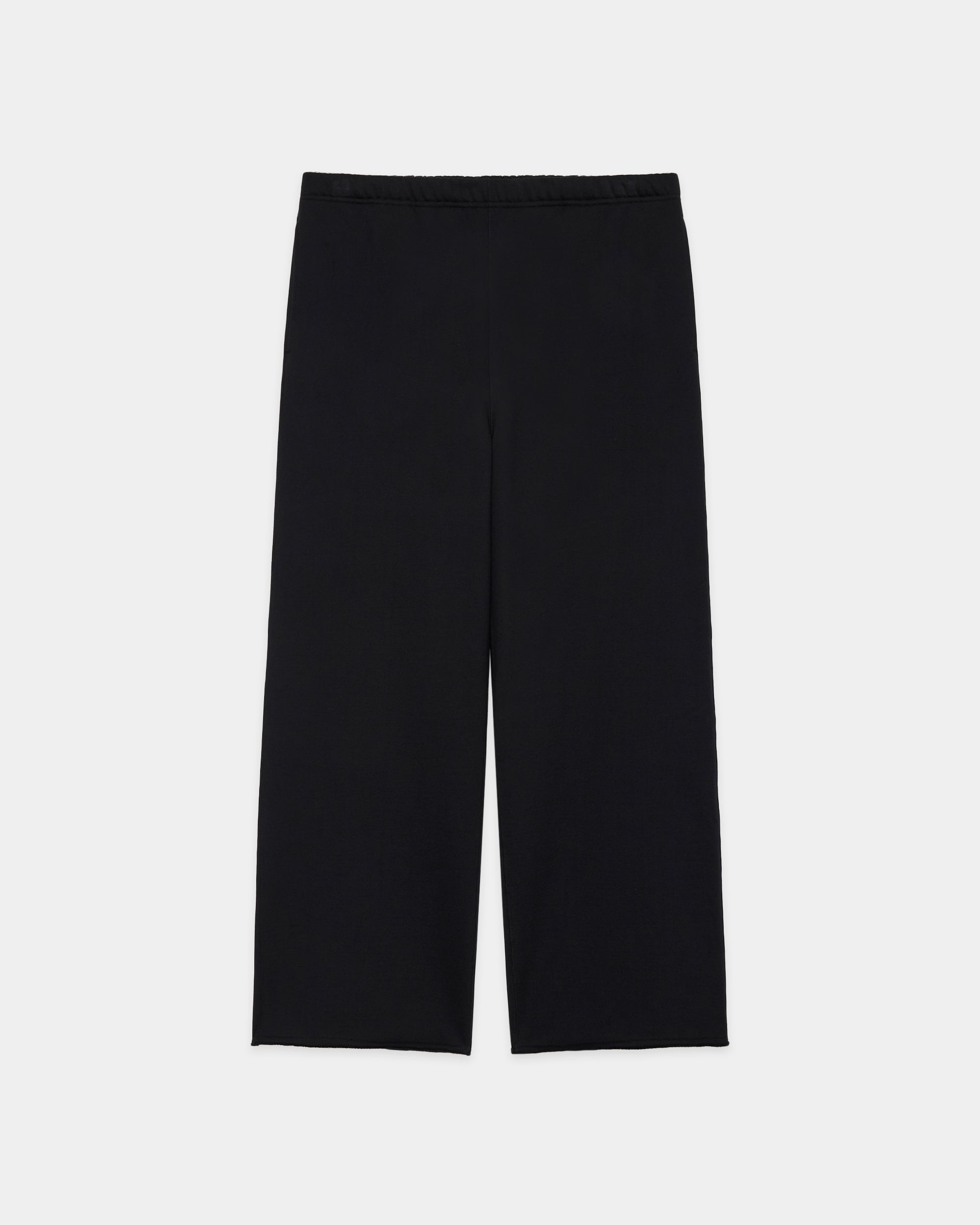 オーガニックコットンヘビー吊裏毛 / ワイドジムパンツ, Black