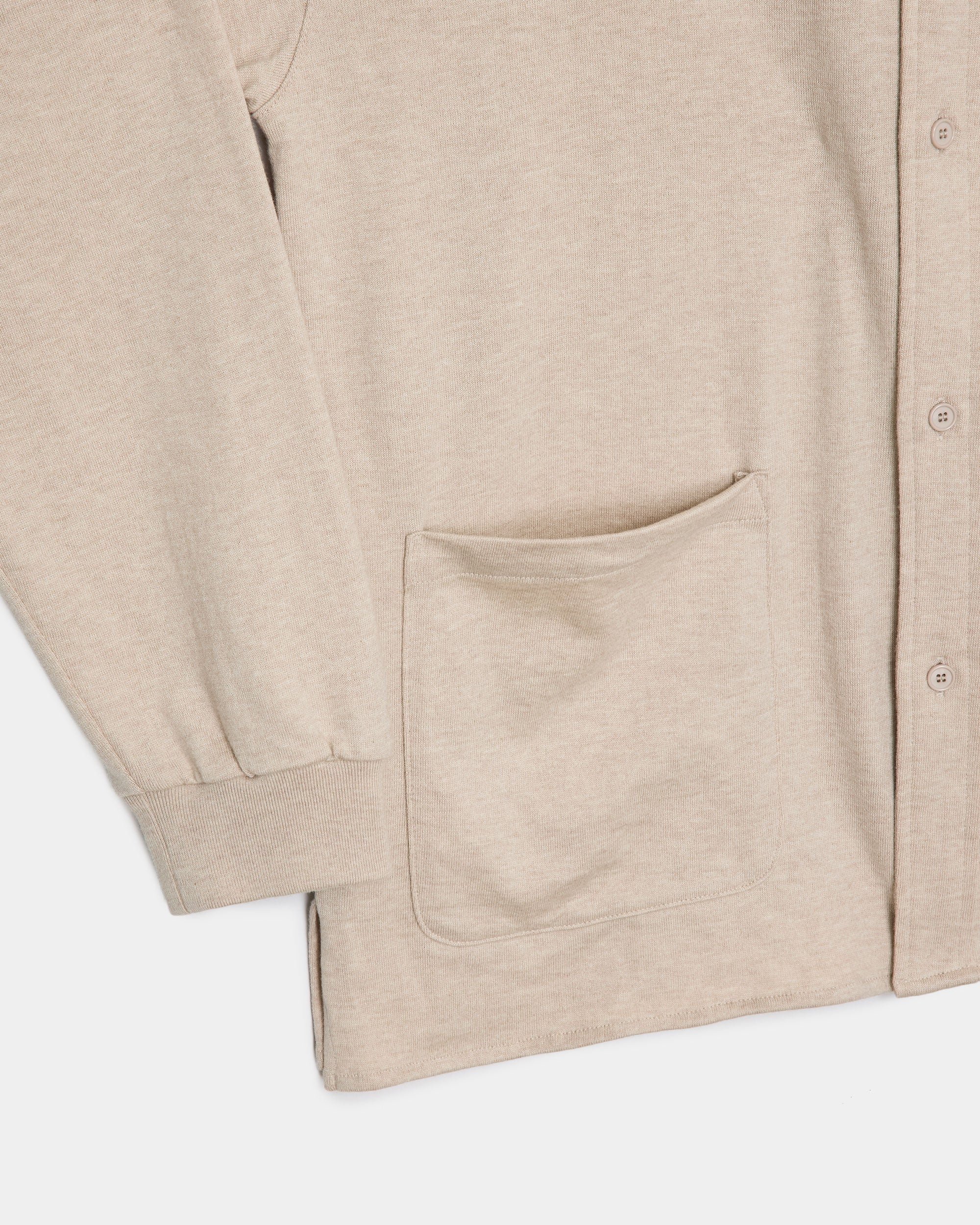 コットン×シルク×カシミヤ吊り天竺 / ポロカラーシャツ, Sand