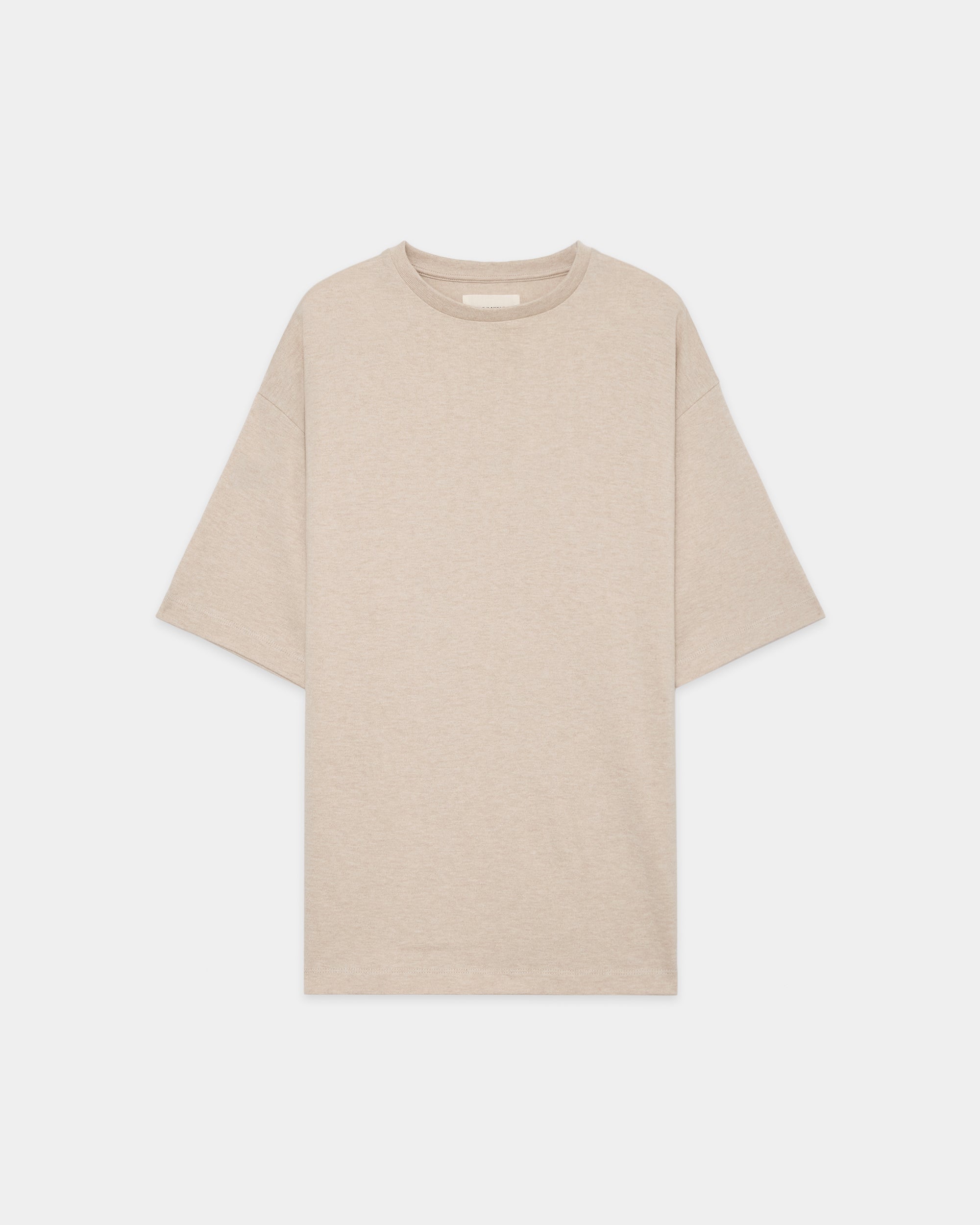 コットン×シルク×カシミヤ吊り天竺 / リラックスフィットTee S/S, Sand