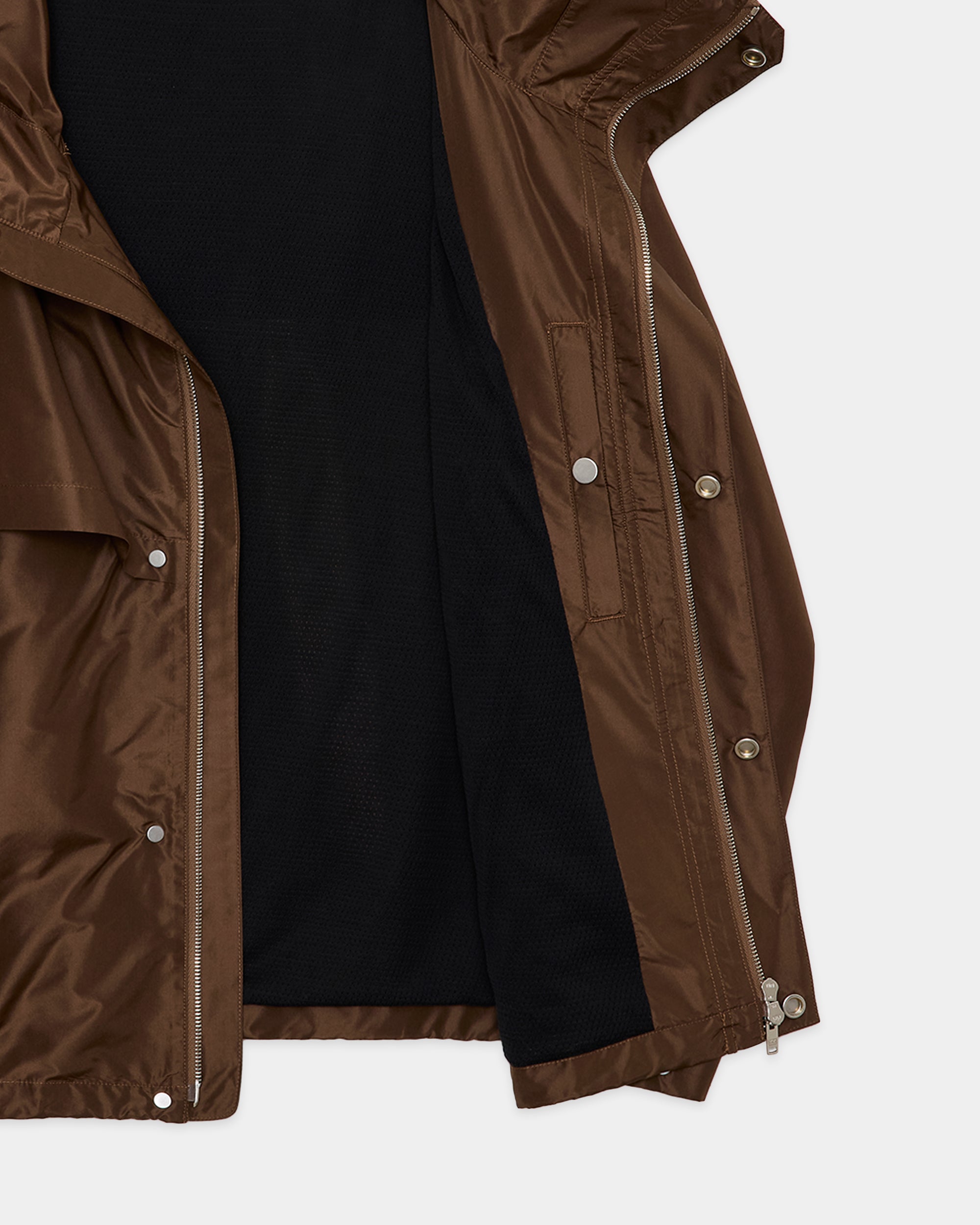 シルクタフタ / トレッキングジャケット, Burnt Umber