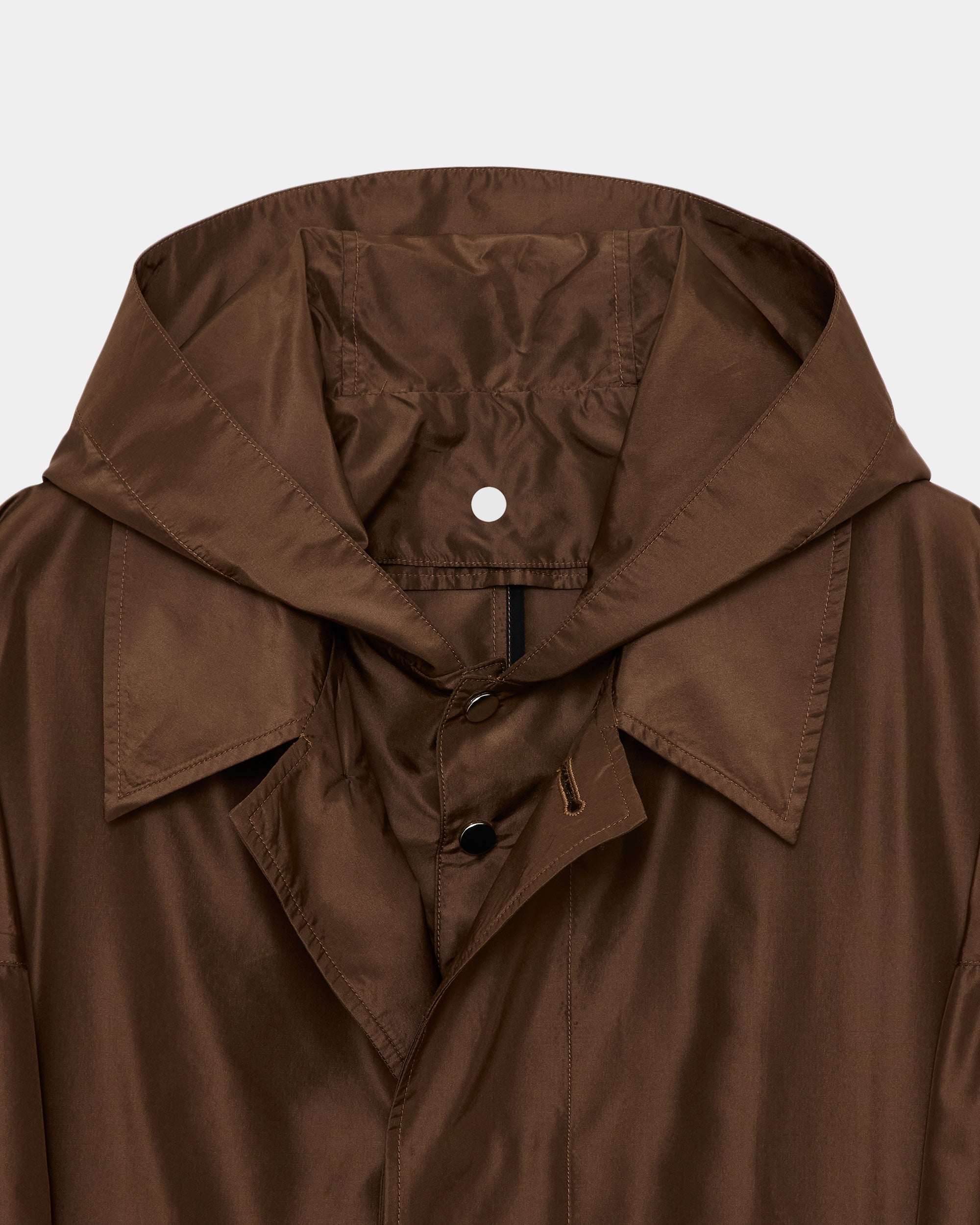 シルクタフタ / フーデットヒュージコート, Burnt Umber