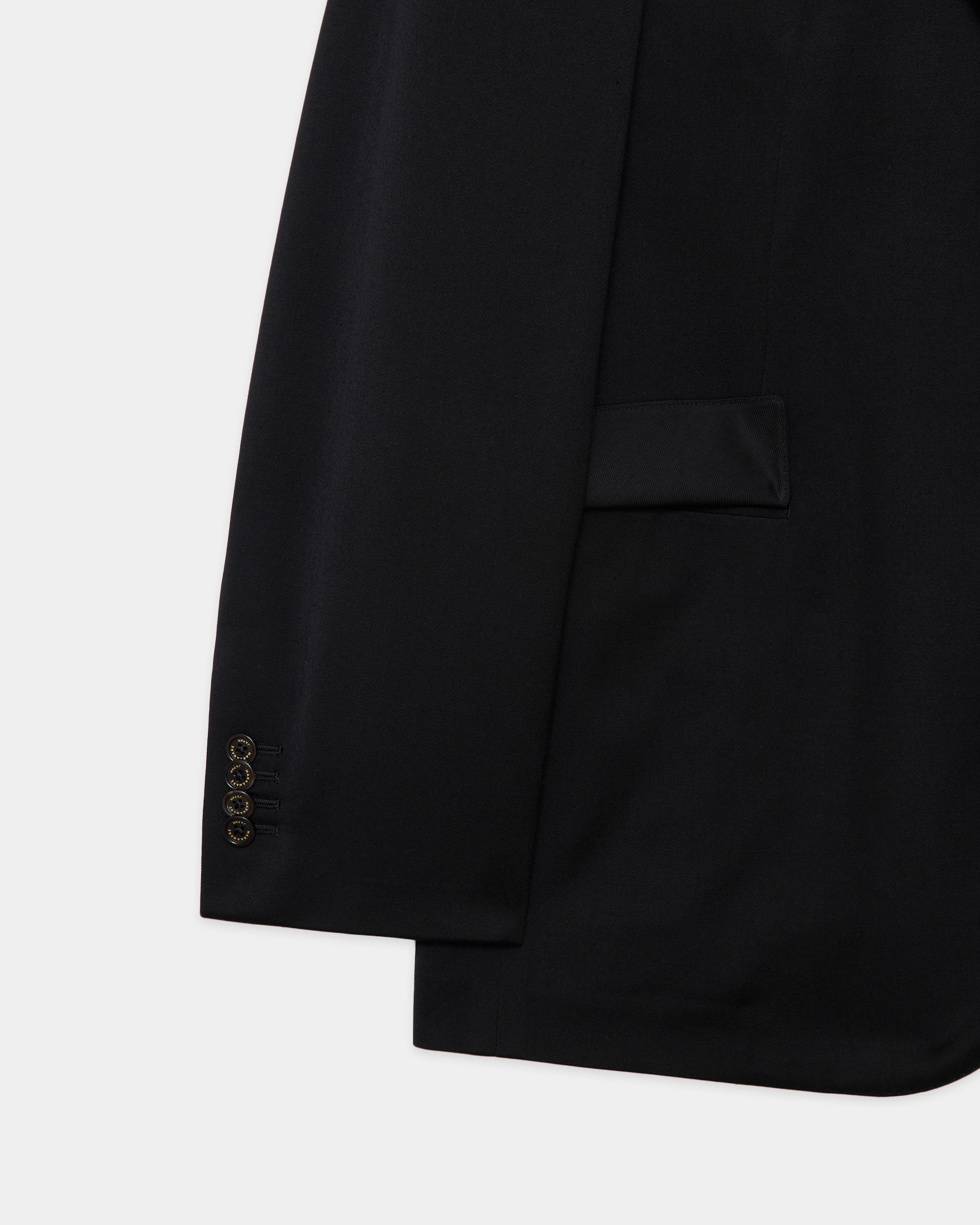 スーパー200sウールサテン / ギヨームジャケット, Black