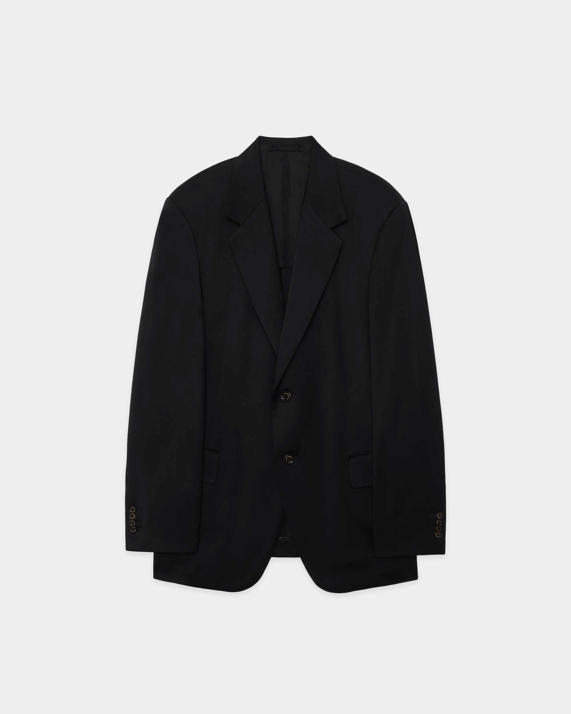 スーパー200sウールサテン / ギヨームジャケット, Black