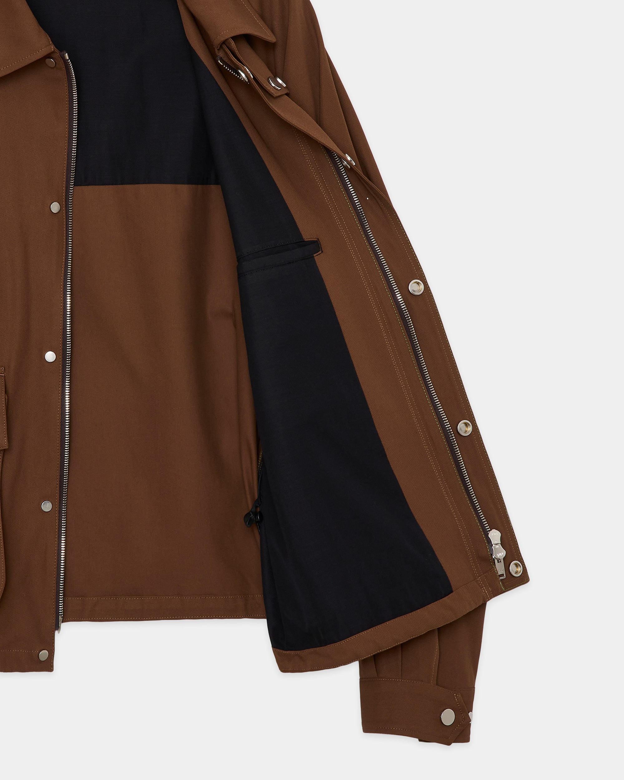 60/2オーガニック強燃ボイル3/2ツイル / ショートフィールドブルゾン, Burnt Umber