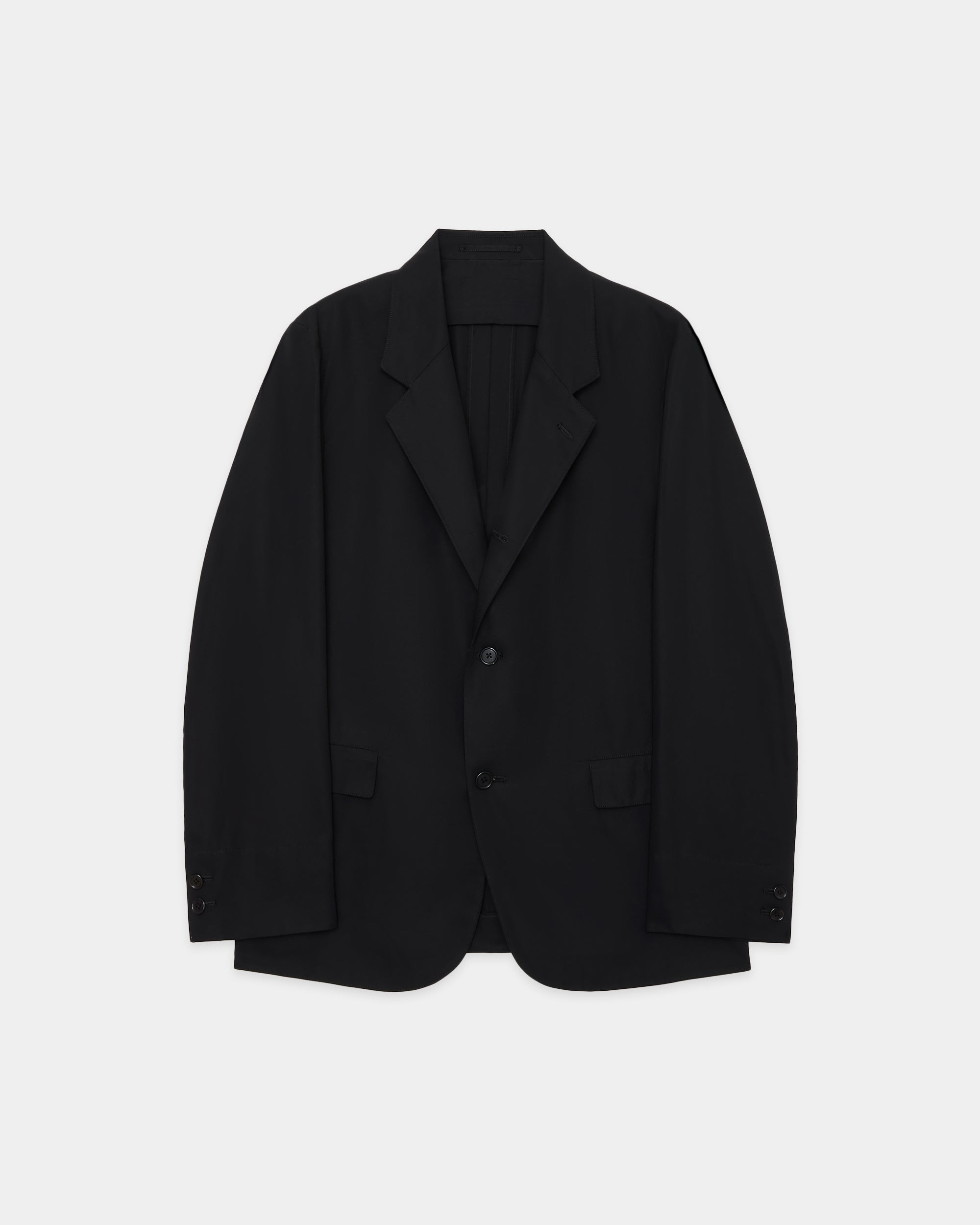 60/2オーガニック強燃ボイル3/2ツイル / サックコート, Black