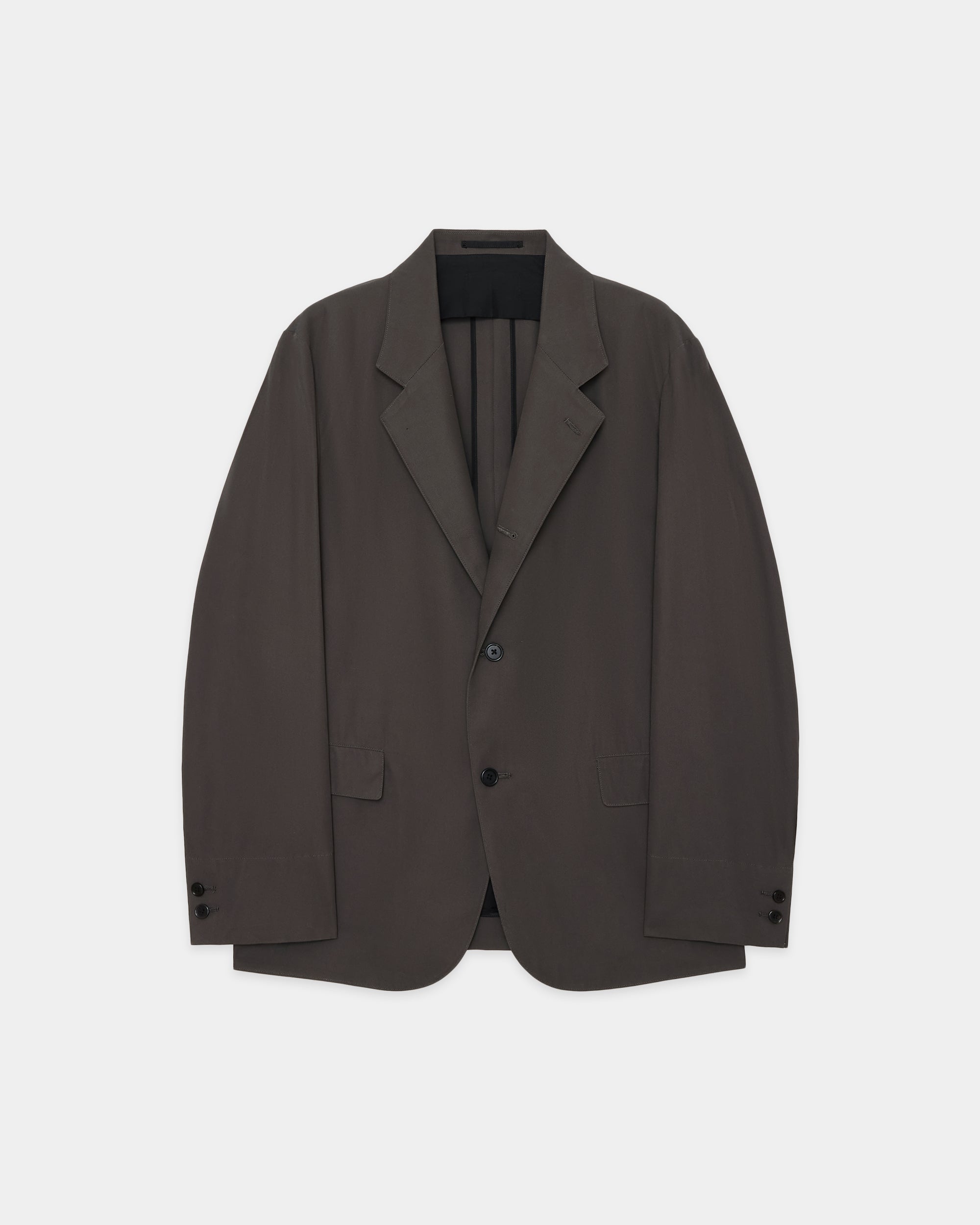 60/2オーガニック強燃ボイル3/2ツイル / サックコート, Charcoal