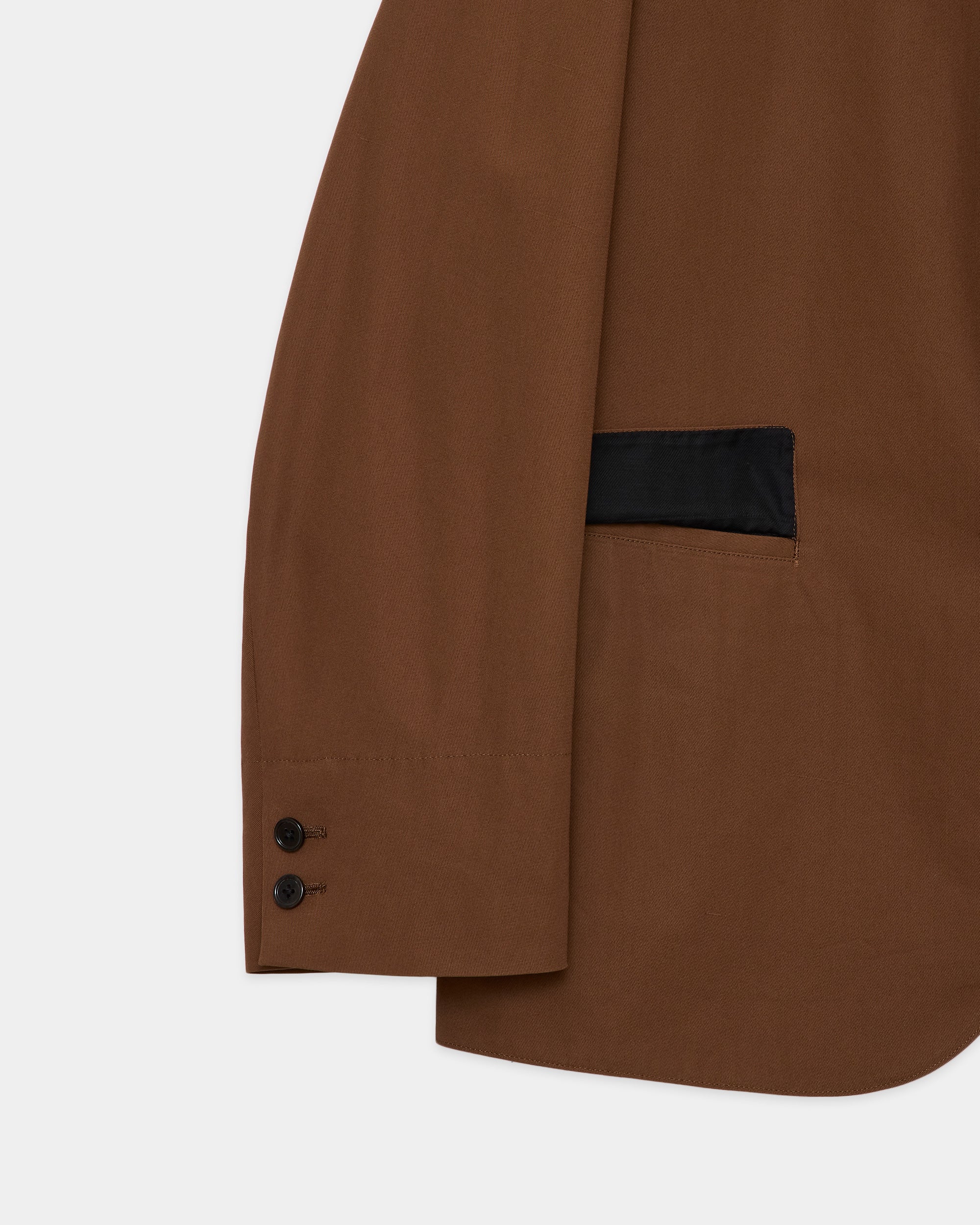 60/2オーガニック強燃ボイル3/2ツイル / サックコート, Burnt Umber