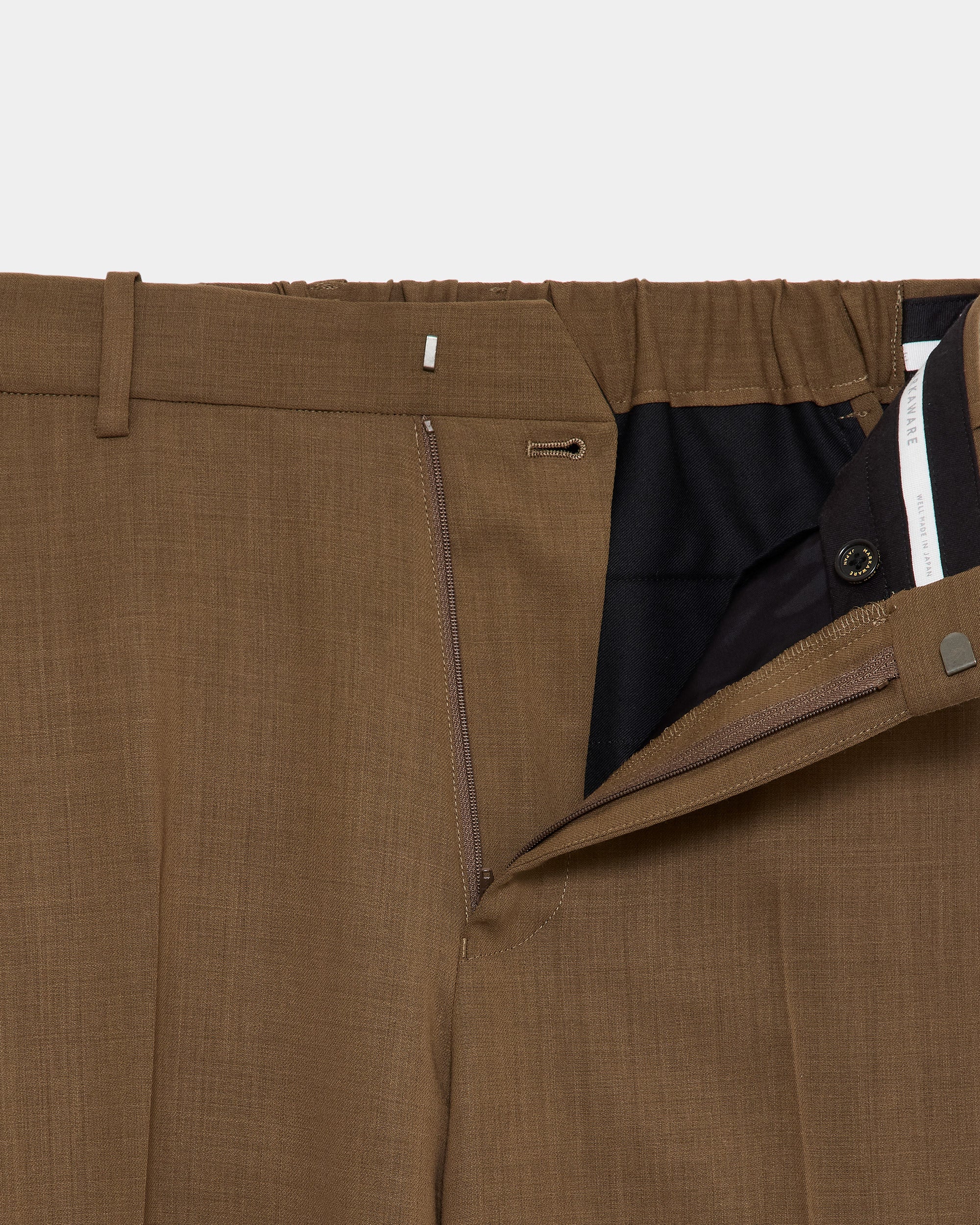 オーガニックウールライトサージ / フラットテーパードトラウザーズ, Greige