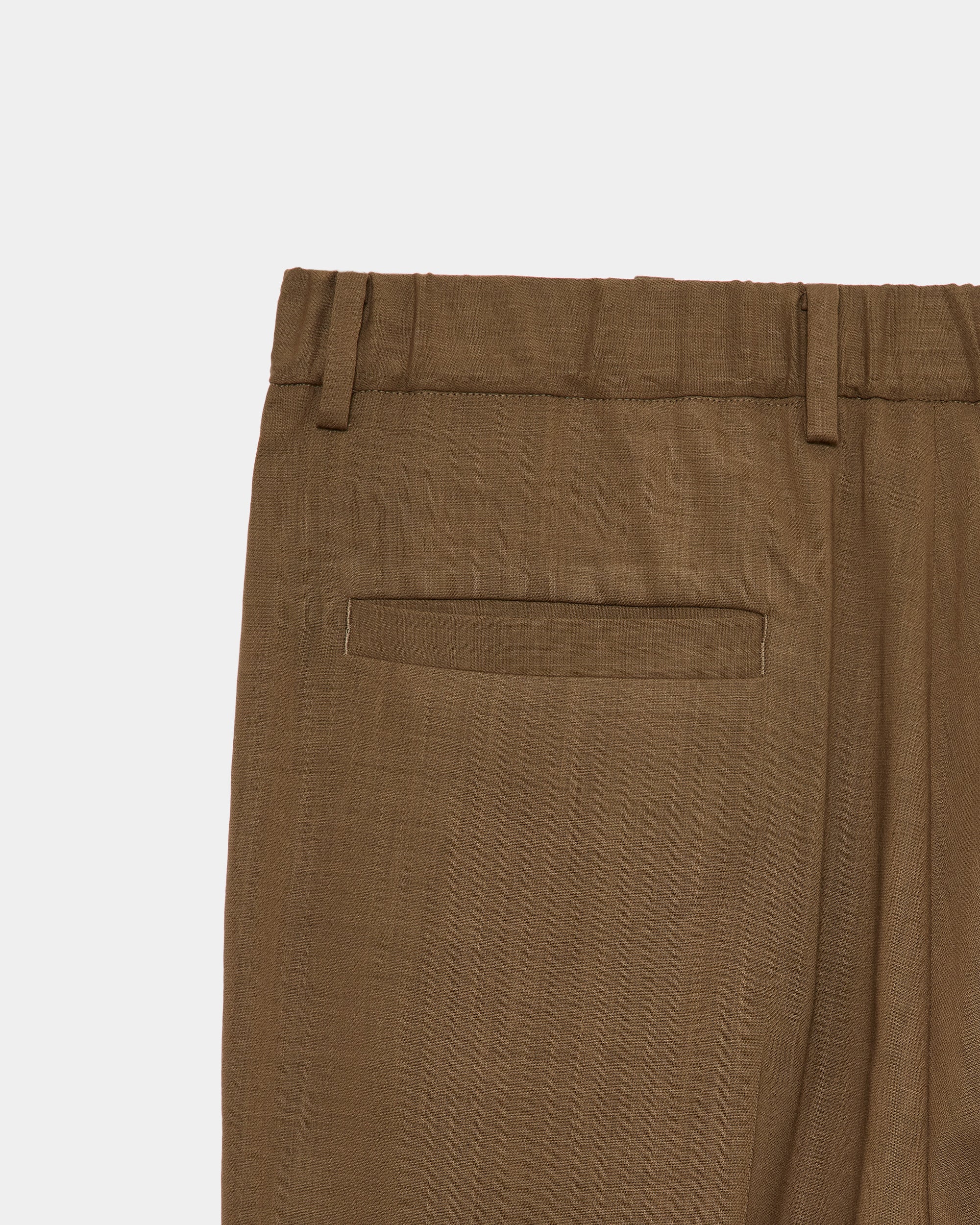 オーガニックウールライトサージ / フラットテーパードトラウザーズ, Greige