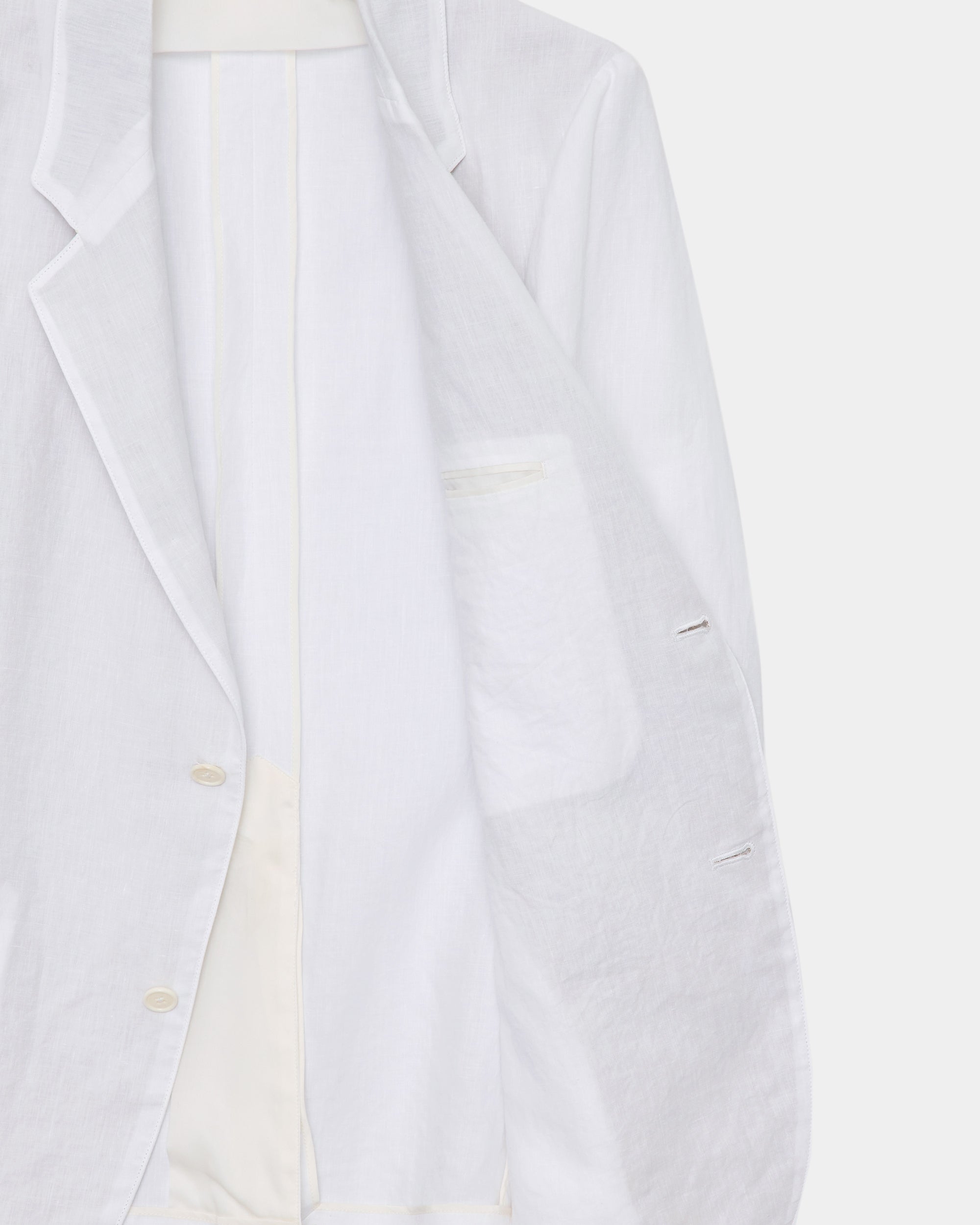 80/1ヘンプタイプライター / サックコート, White