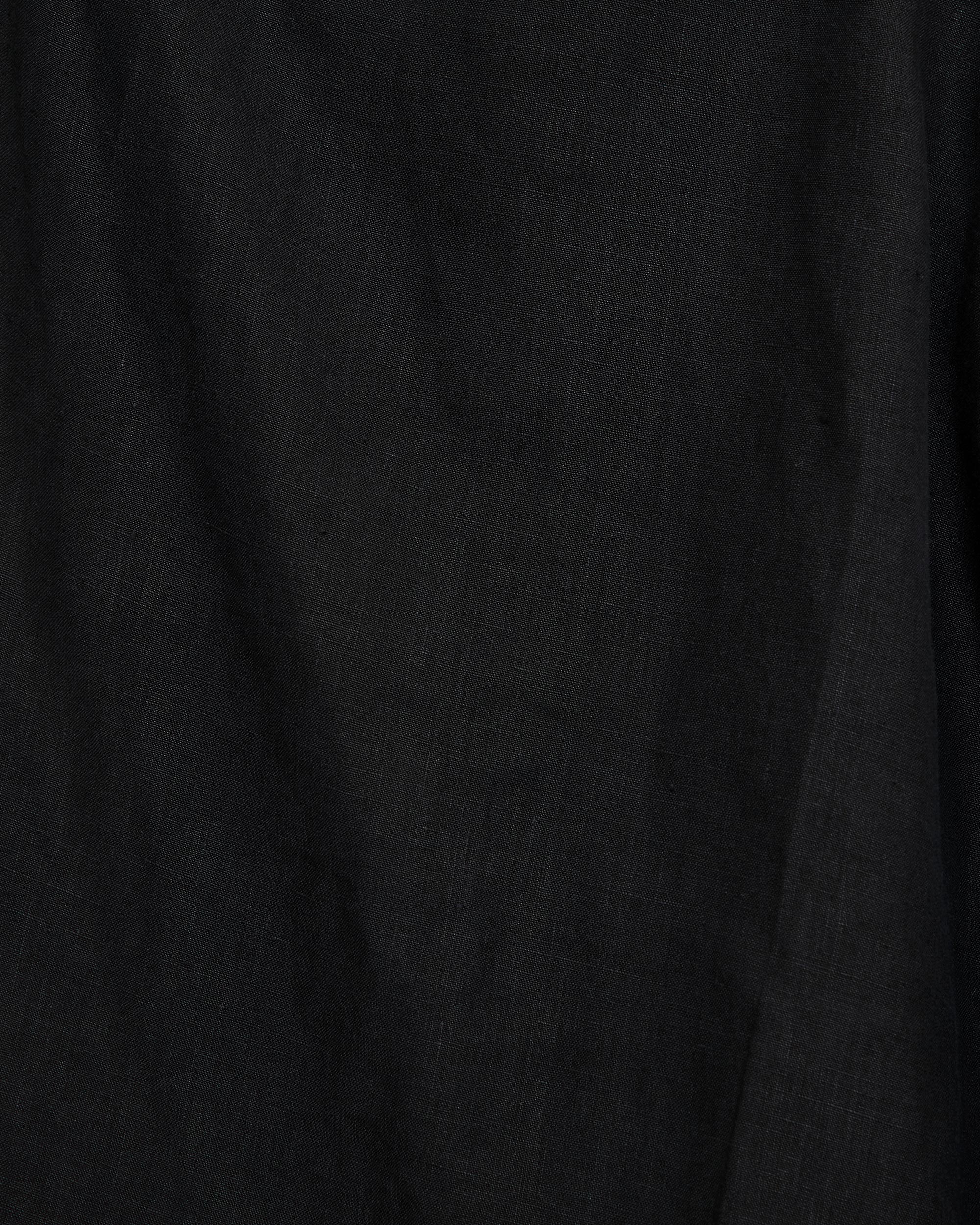 80/1ヘンプタイプライター / ダブルプリーテッドクラシックワイドトラウザーズ, Black