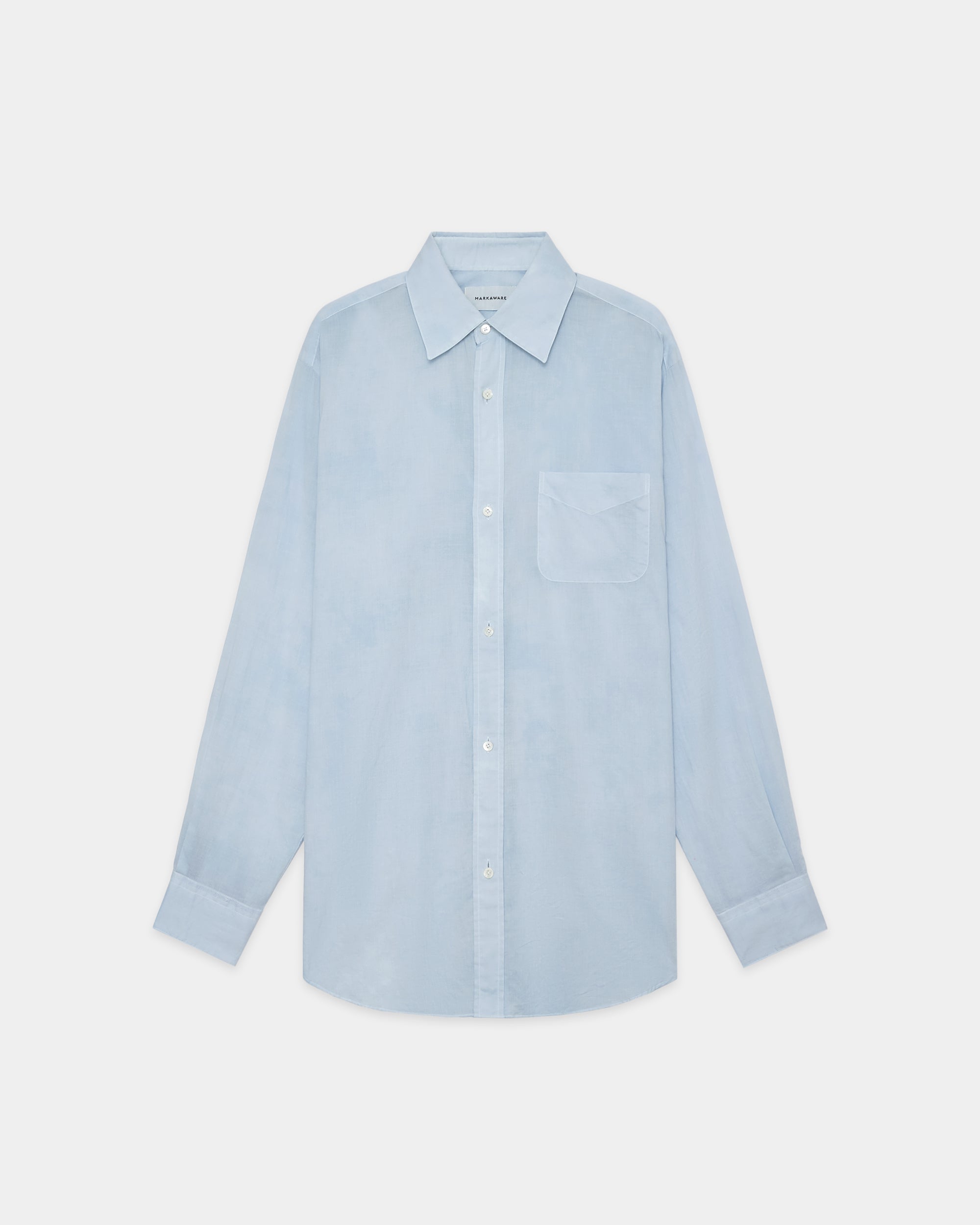 オーガニックGIZA90/1ローン / レギュラーフィットドレスシャツ, Ice