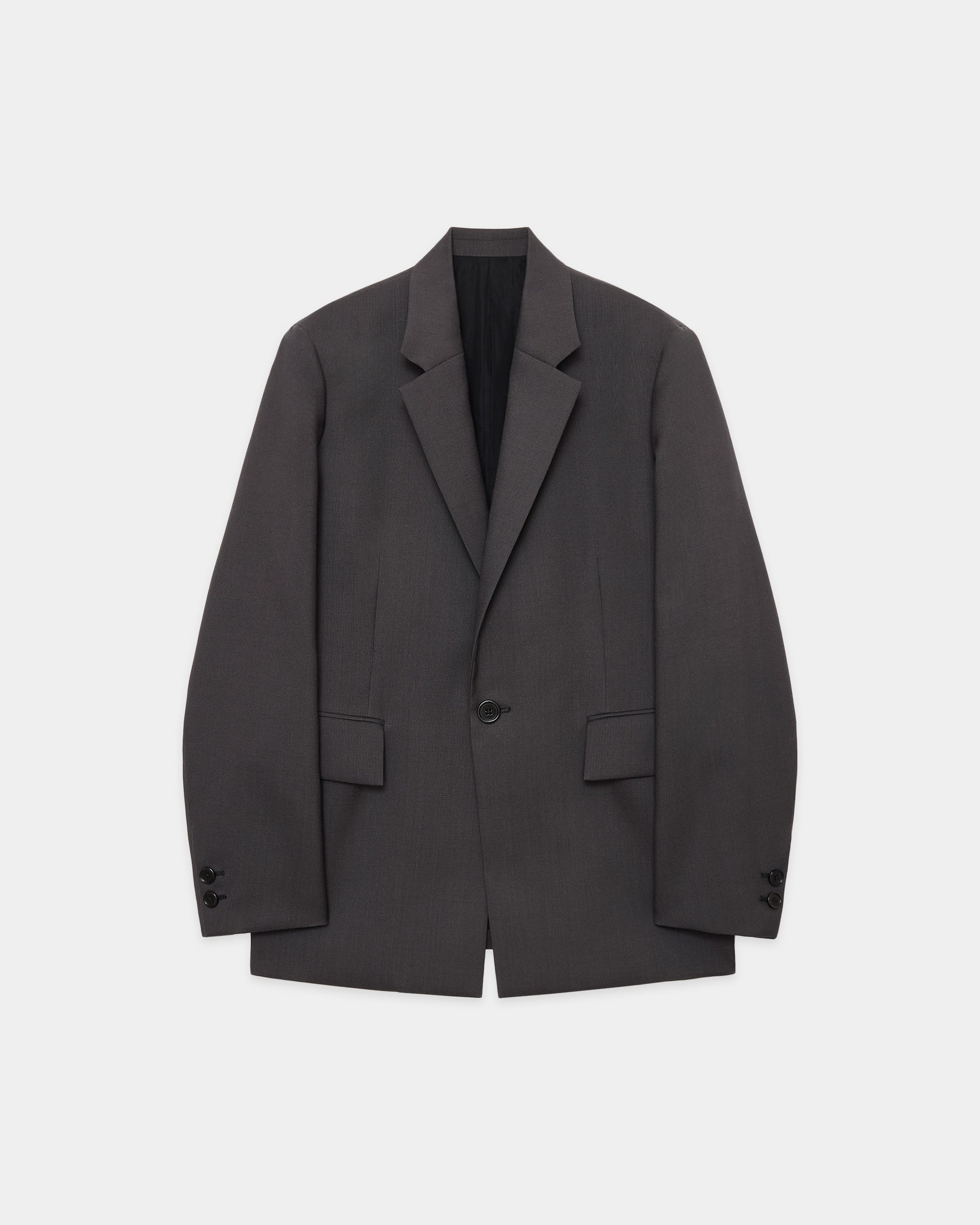 オーガニックウールヘビートロピカル / スクエアジャケット, Charcoal