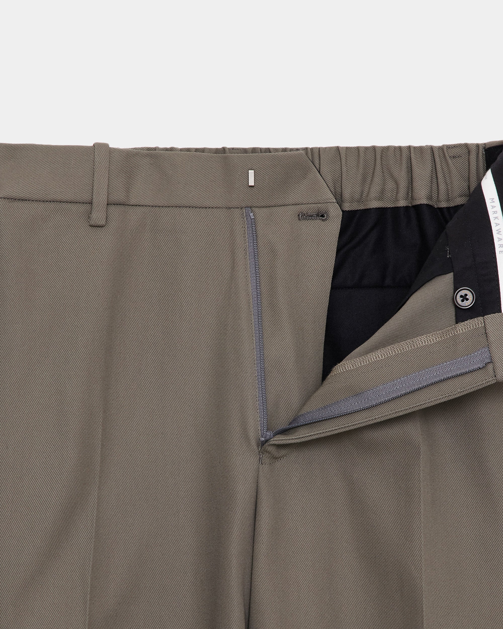 オーガニックコットンサバイバルクロス / フラットテーパードトラウザーズ, Gray