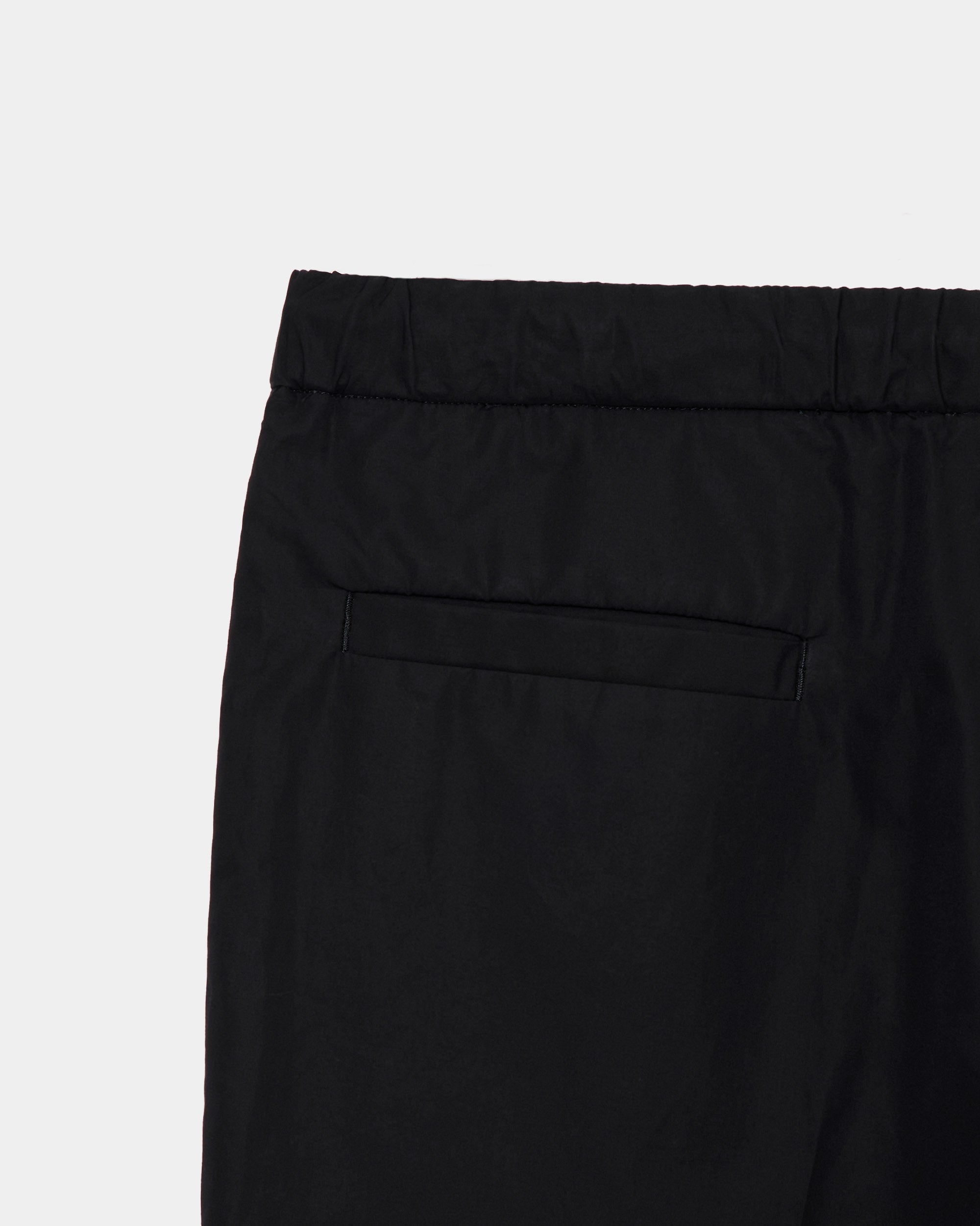 120/2オールウェザークロス	/ フラットテーパードイージートラウザーズ, Black