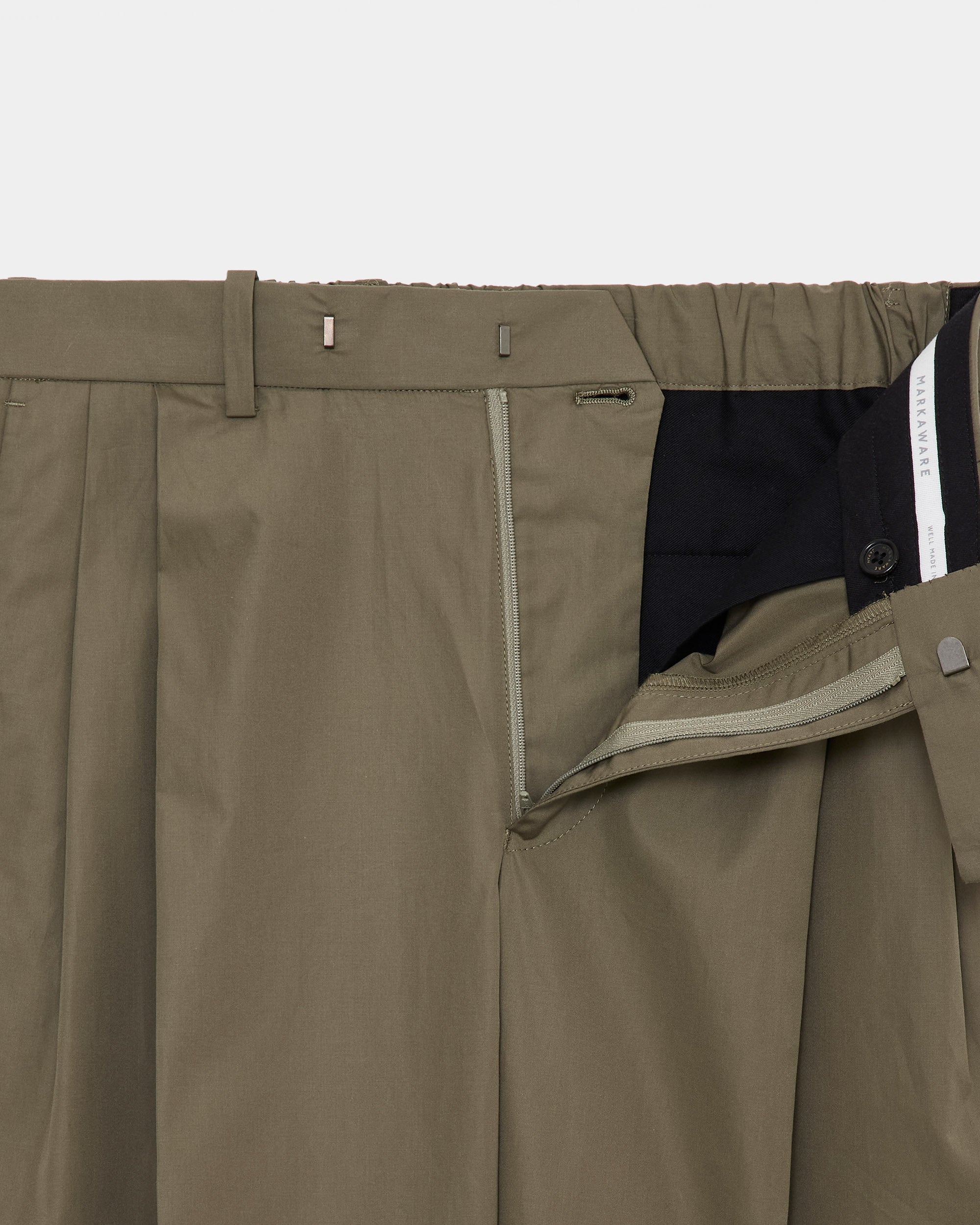 120/2オールウェザークロス	/ ダブルプリーテッドセミイージートラウザーズ, Sage Green