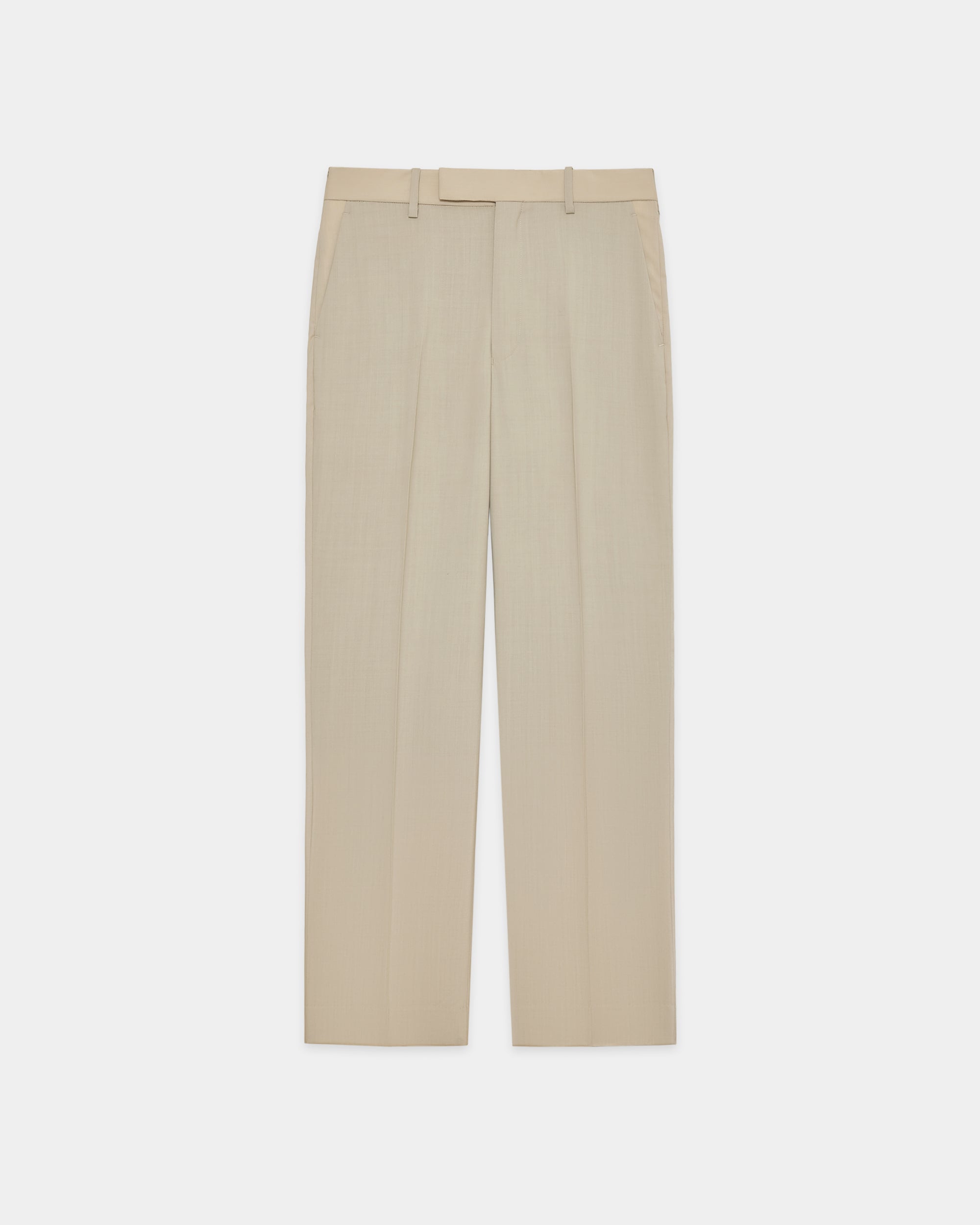 【PARKING別注】 オーガニックウール2/80トロピカル / スリムストレートトラウザーズ, Beige
