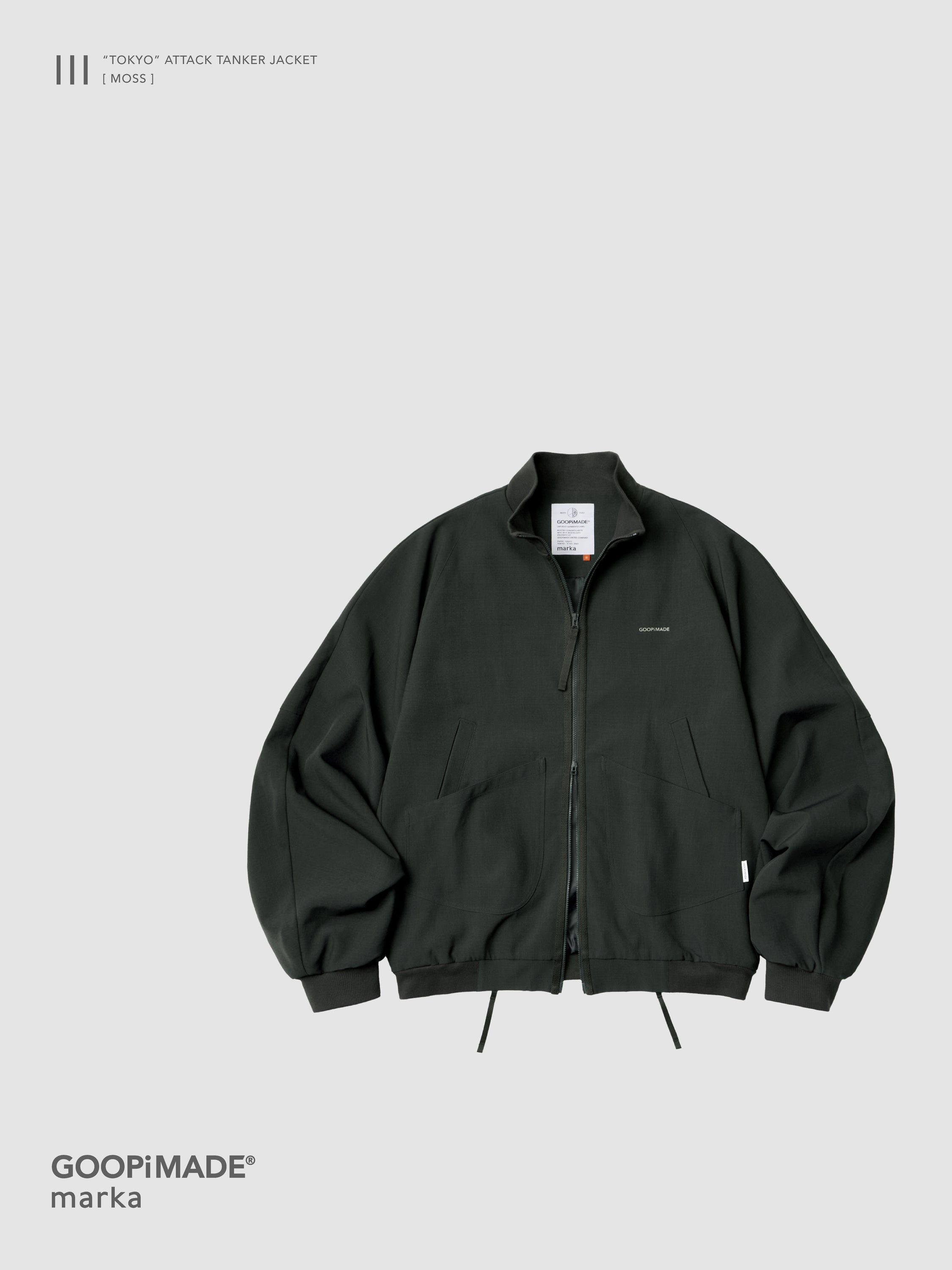 【GOOPiMADE x marka】 III / “TOKYO” Attack Tanker Jacket, Moss