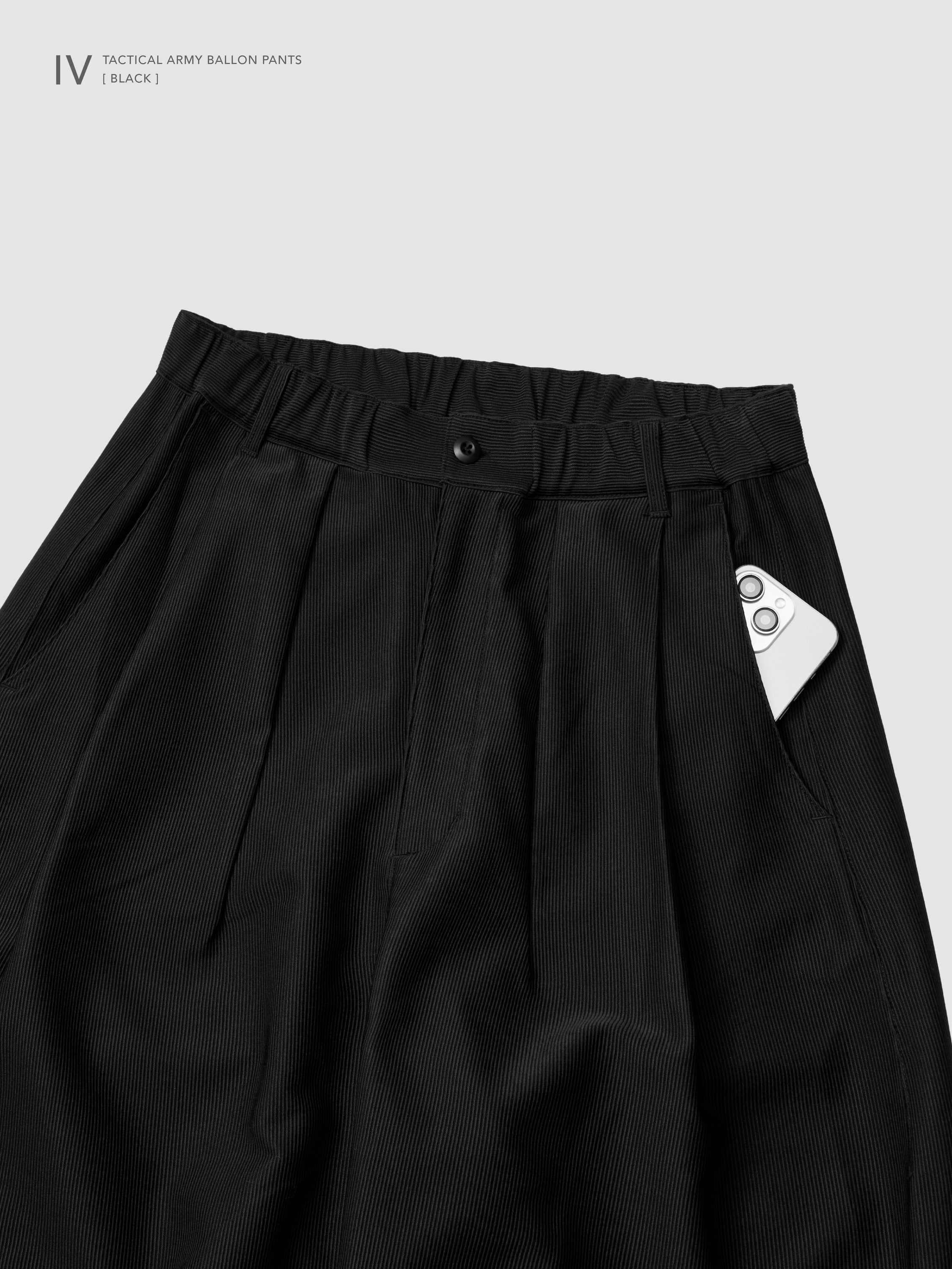 【GOOPiMADE x marka】 IV / Tactical Army Balloon Pants, Black