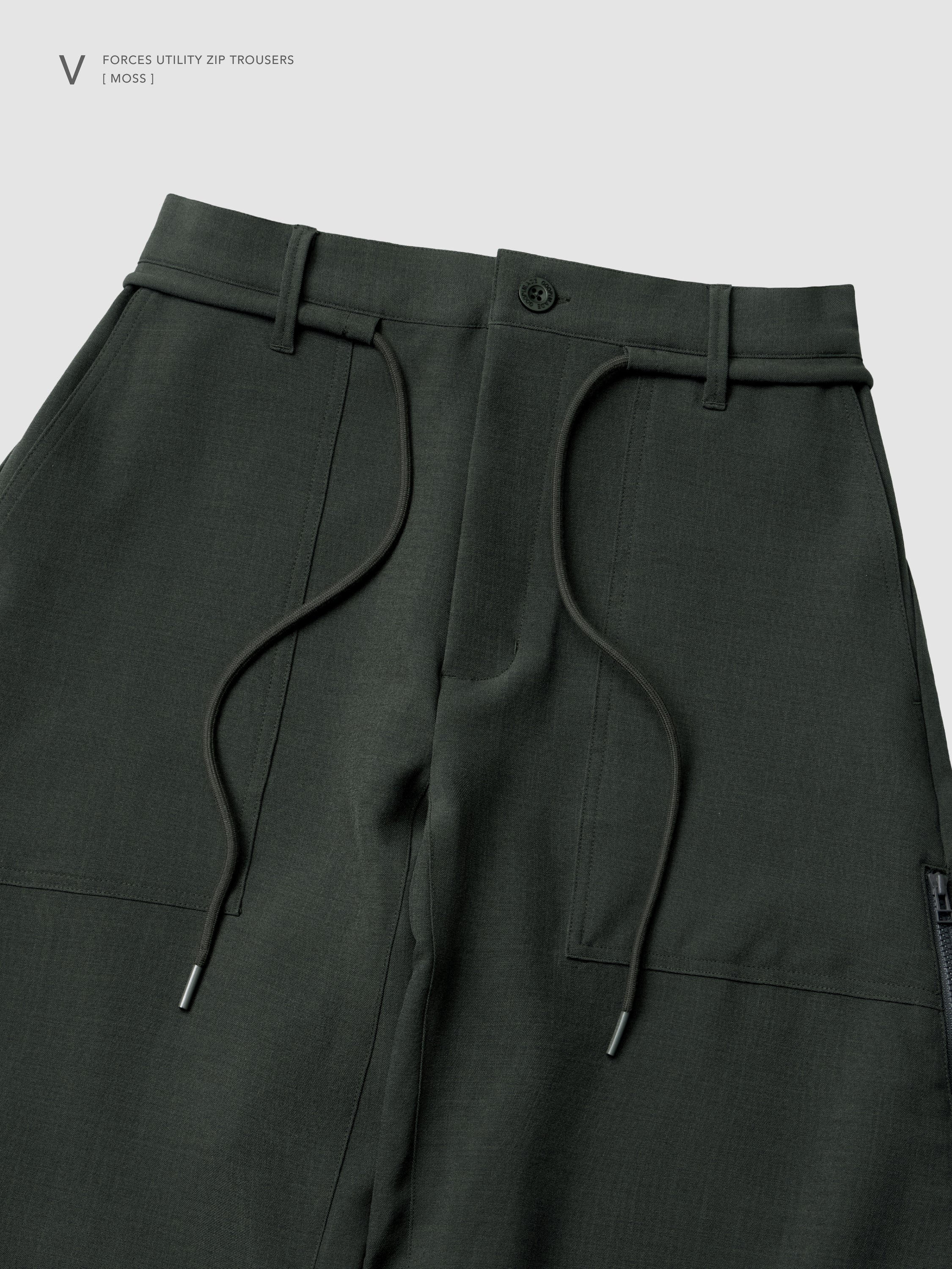 【GOOPiMADE x marka】 V / Forces Utility Zip Trousers, Moss