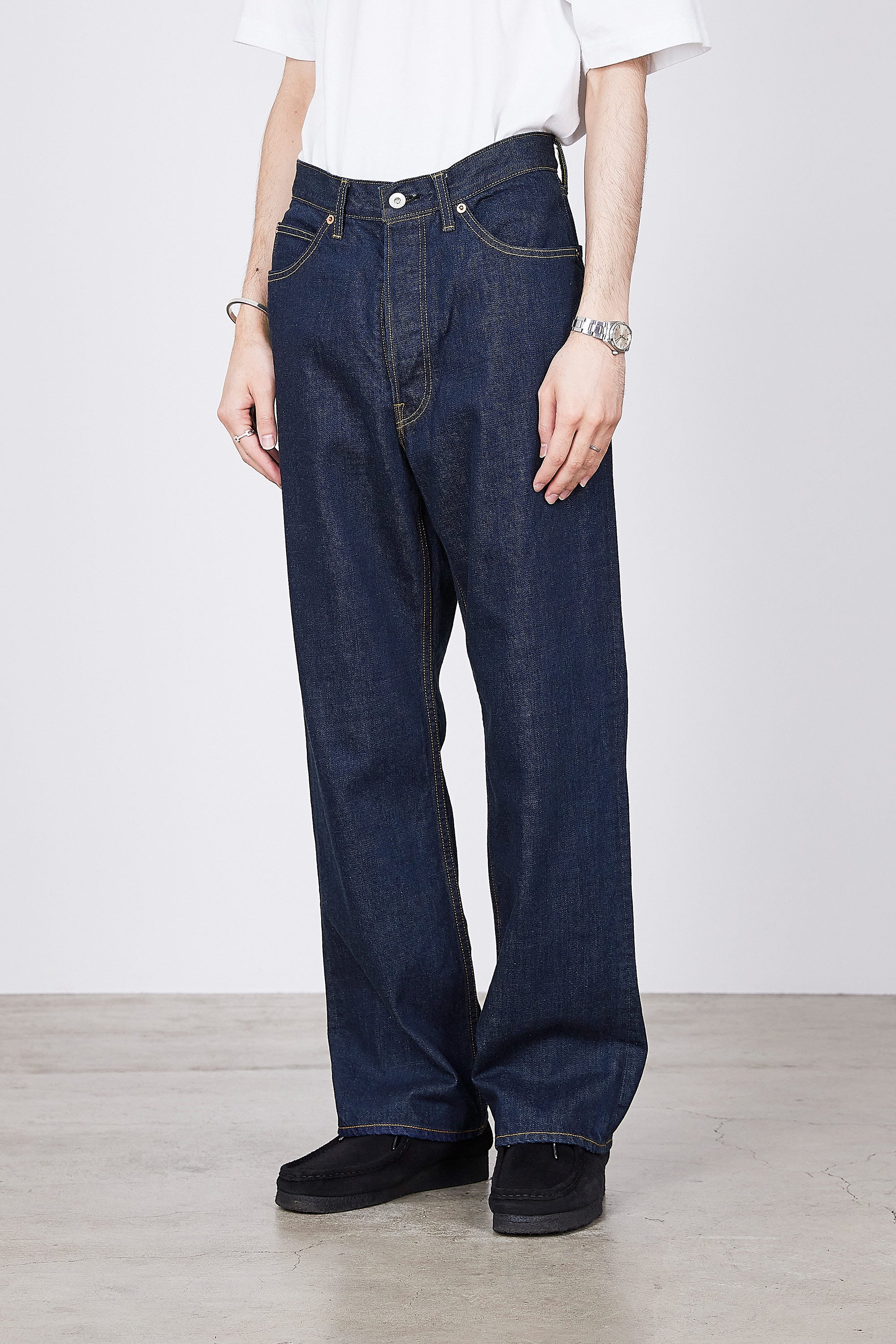 オーガニックコットン12ozデニム / シューカットジーンズ, Indigo